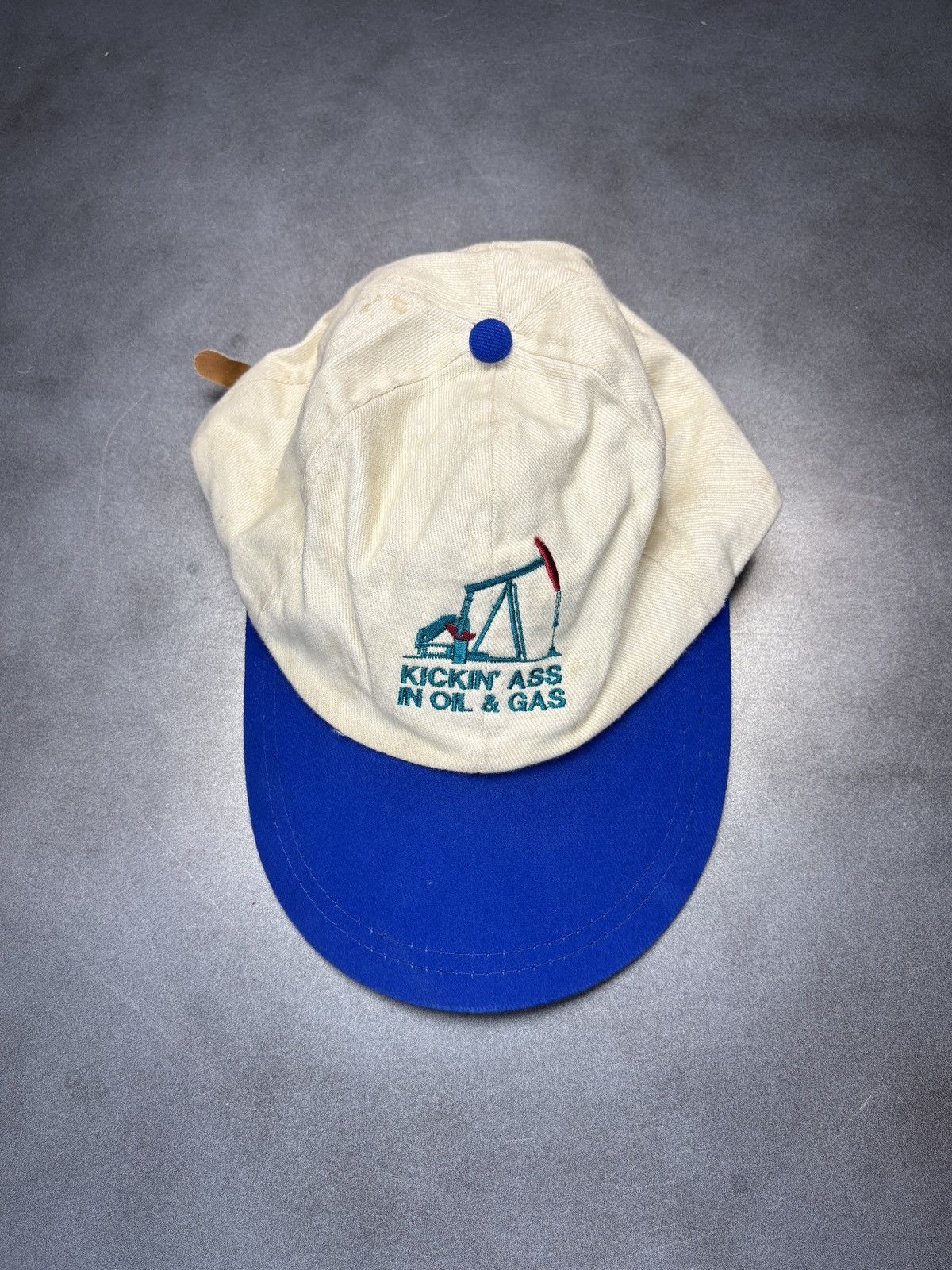 Vintage Kickin Ass Oil & Gas 1990s Vintage Hat Strapback Dad Cap 90s Size ONE SIZE - 11 Thumbnail