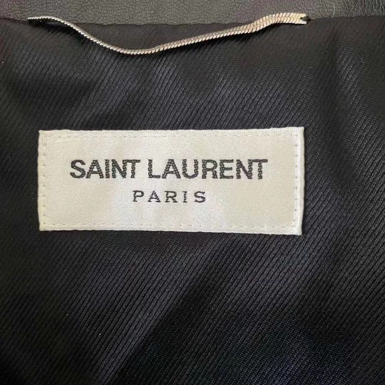 Saint Laurent Paris saint Laurent parisMetal logo L01 zipper motorcycle leathe Size US M / EU 48-50 / 2 - 3 Thumbnail