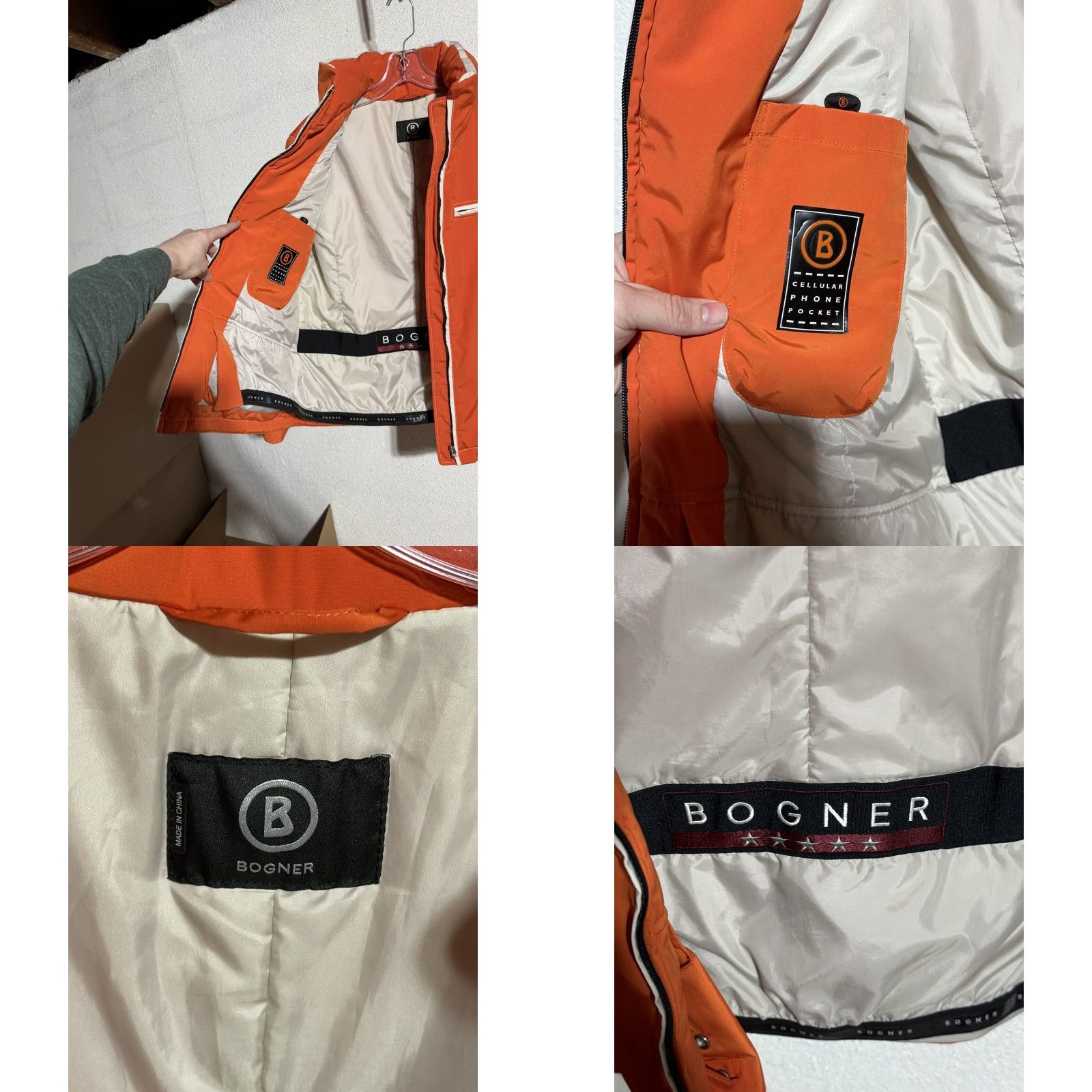 Bogner Bogner Women’s Joan Thylmann Orange Full Zip Ski Jacket Size 12 Snowboard Skiing Size XL / US 12-14 / IT 48-50 - 9 Thumbnail