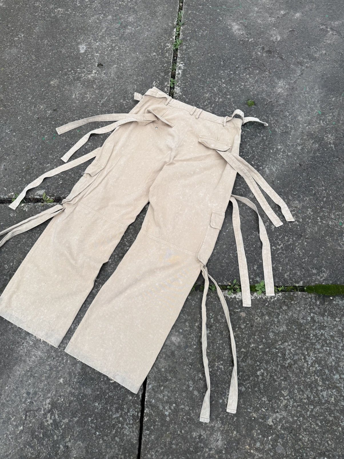 Japanese Brand Avant Garde Rick Owen’s Style Bondage Stripe Cargo Pants Y2K Size 34" / US 12 / IT 48 - 10 Thumbnail