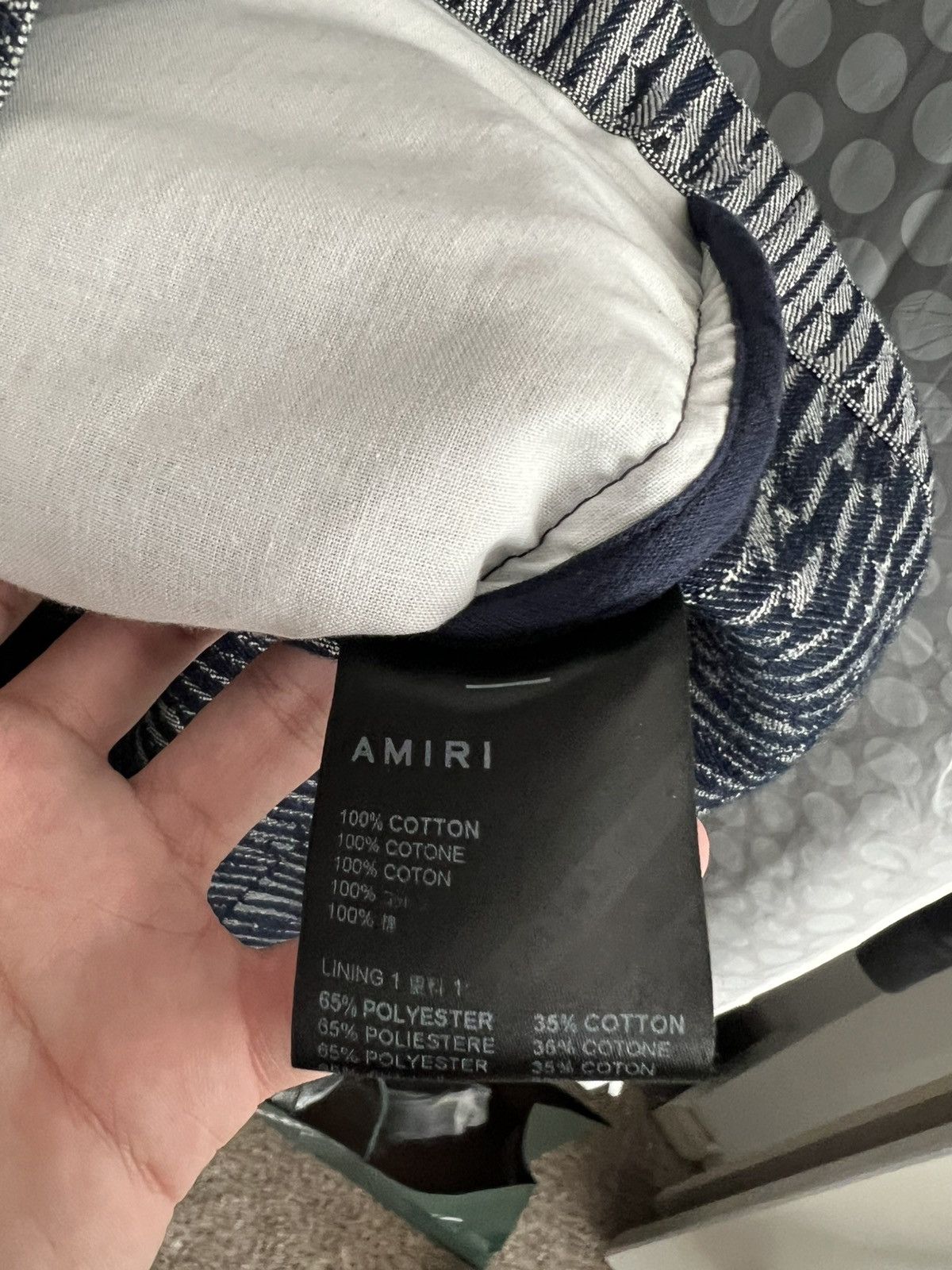 Amiri Amiri Denim Logo Jacquard Parka Anorak Jacket Size US M / EU 48-50 / 2 - 8 Thumbnail