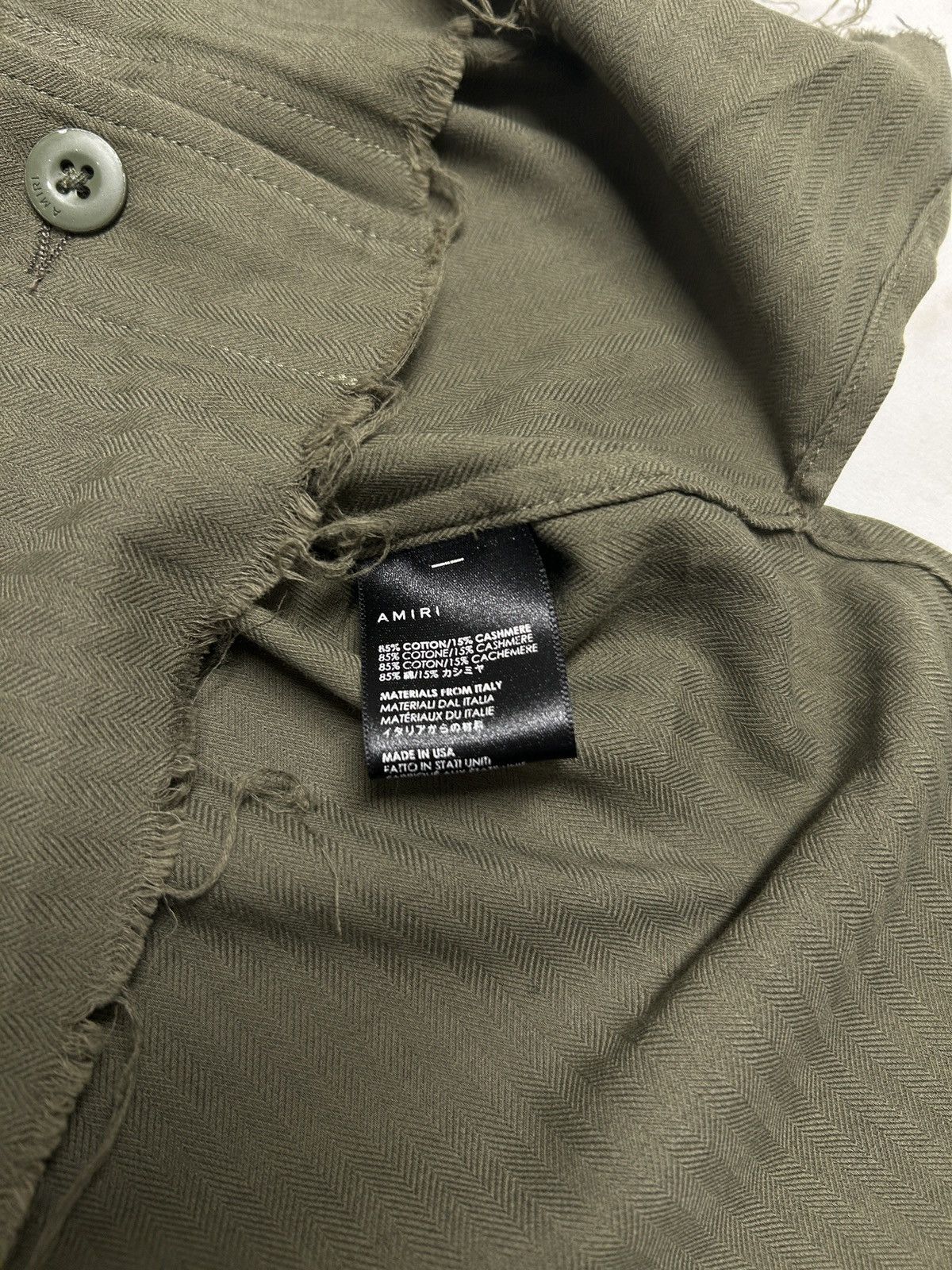Amiri 2017 Military Patch Cropped Shirt Size US L / EU 52-54 / 3 - 7 Thumbnail