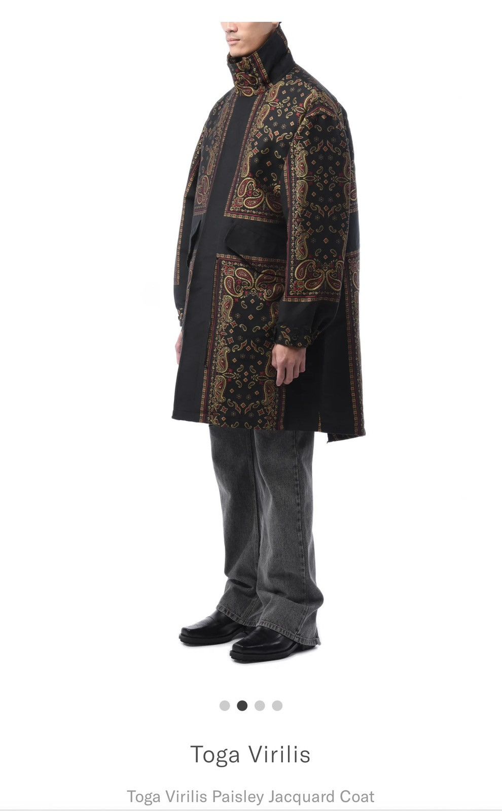 2022／　TOGA VIRILIS Paisley Jacquard Coat Toga Virilis Paisley Jacquard Coat size 44