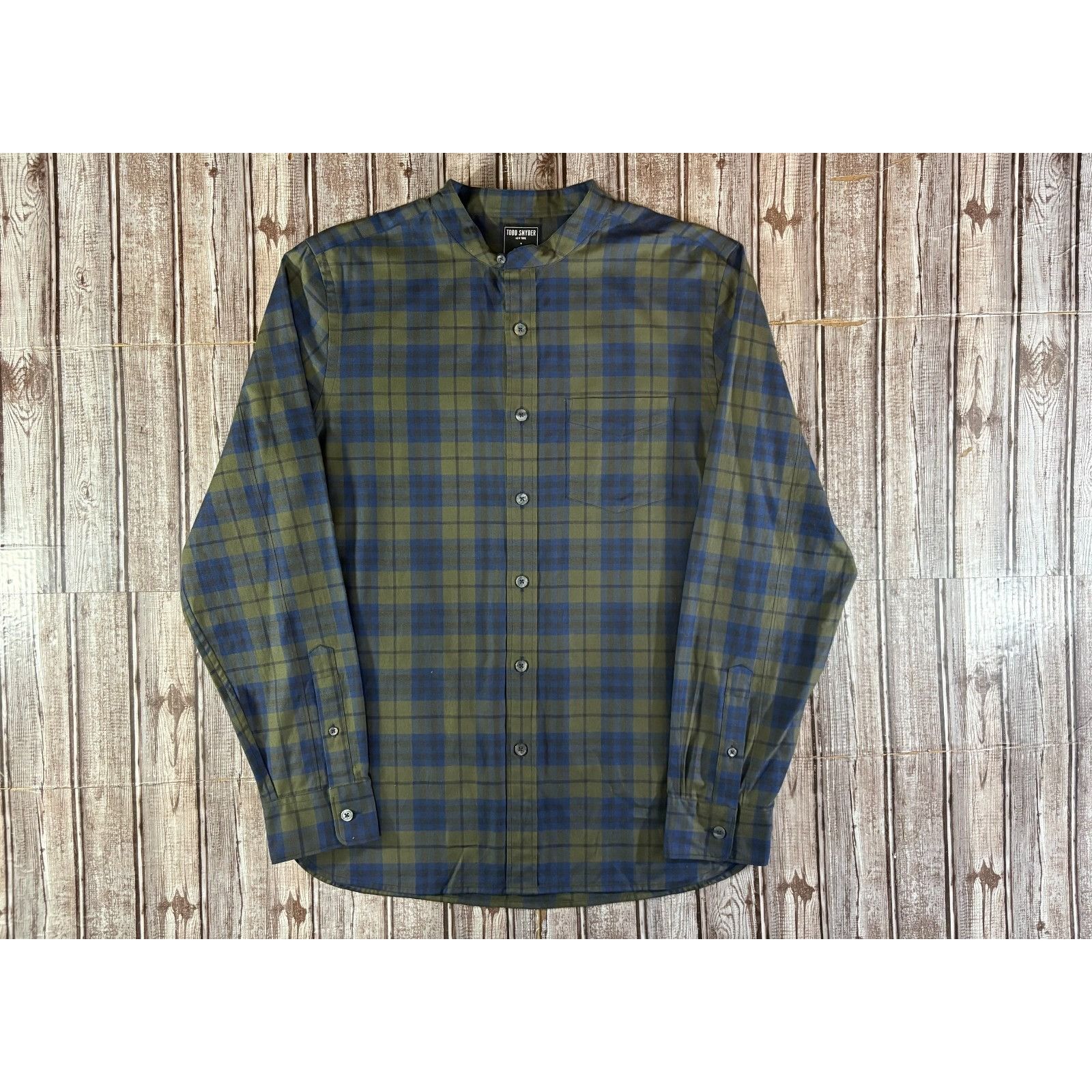 Todd Snyder TODD SNYDER X ALBINI Finest flannel plaid band collar Shirt Size US M / EU 48-50 / 2 - 1 Thumbnail