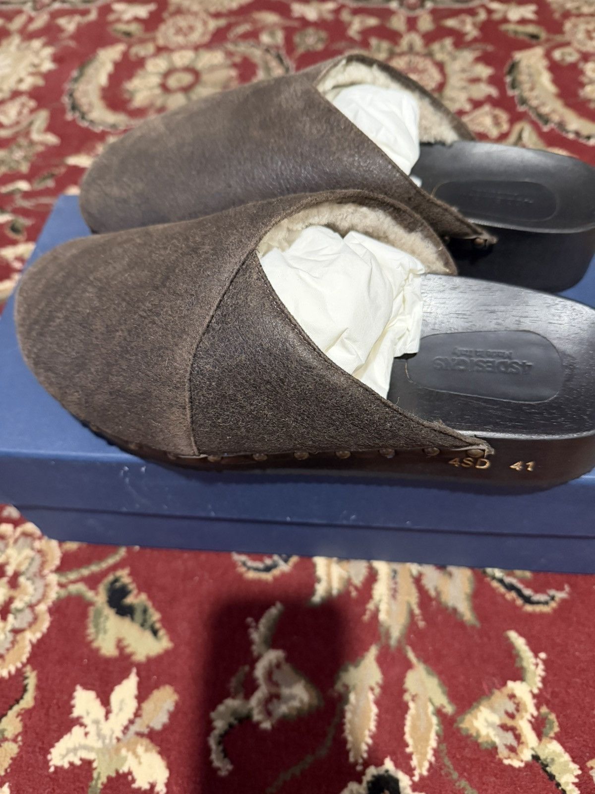 4SDESIGNS 4SDesigns Brown Sabot Clog Size US 8 / EU 41 - 3 Thumbnail