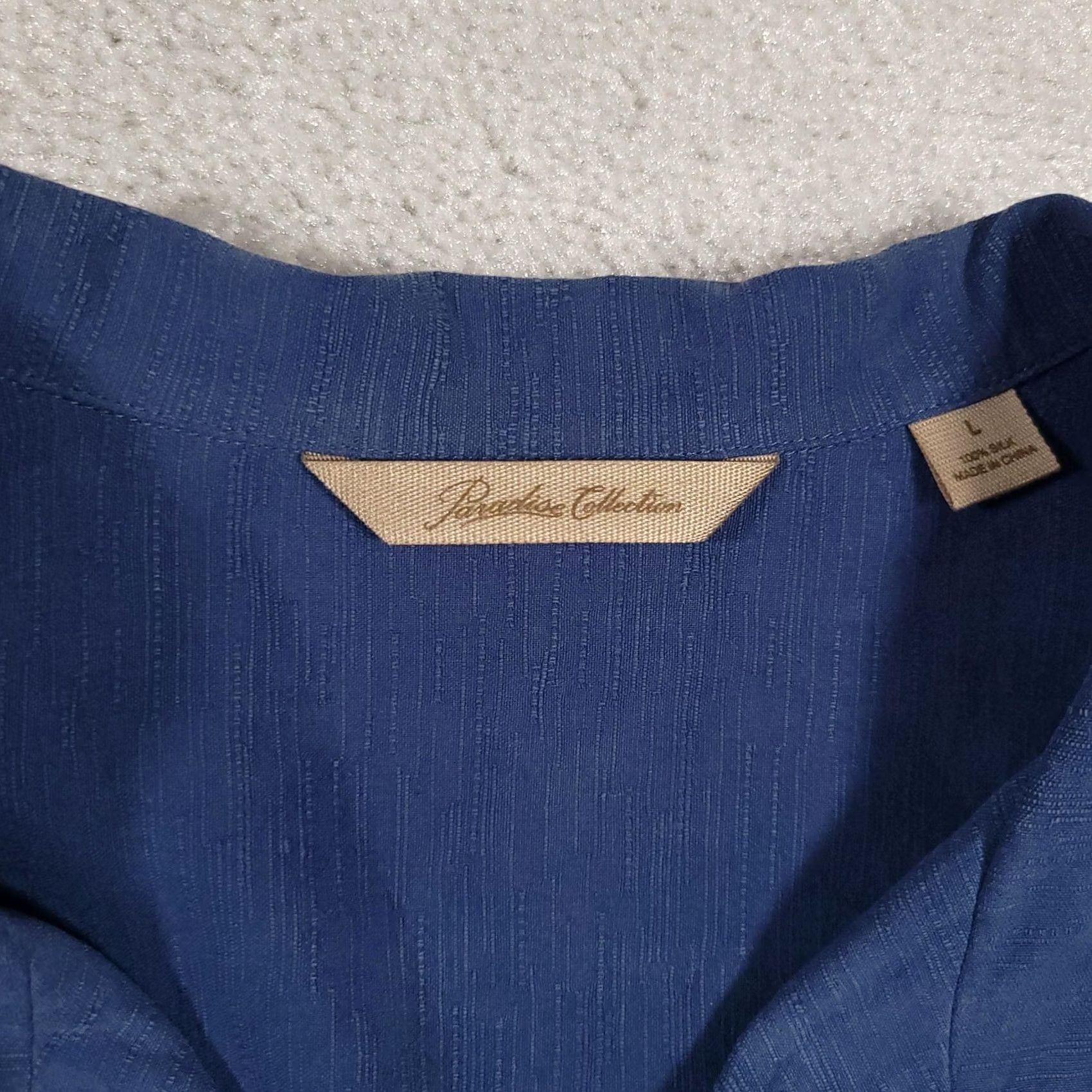 Vintage Paradise Collection Shirt Mens L Blue QBC Commodore 2010 Embroidered Button Up Size US L / EU 52-54 / 3 - 7 Thumbnail