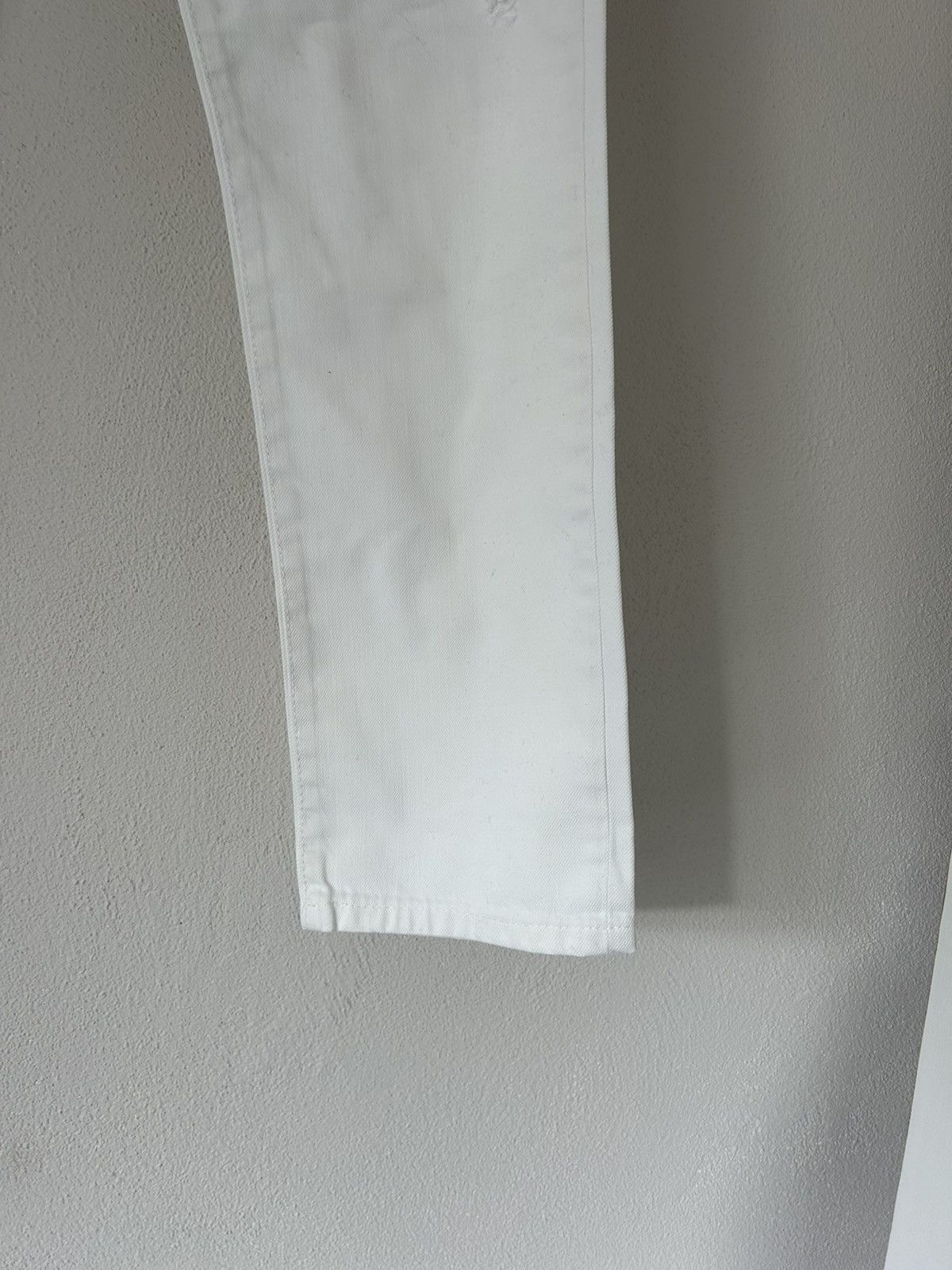 Saint Laurent Paris White Distressed D18 M/SL-LW Jeans Size US 33 - 7 Thumbnail