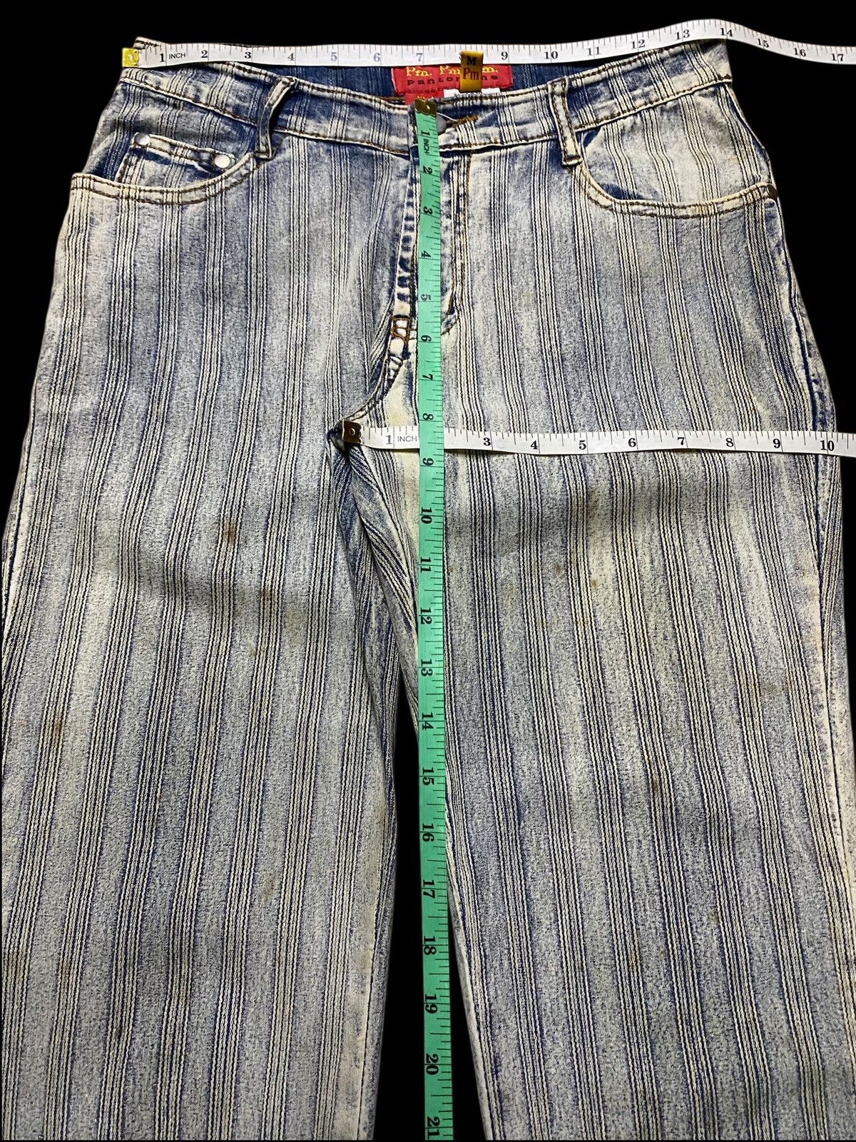Japanese Brand Rare vintage Y2K P.M. Pantomime blue flare jeans jeans Size US 28 / EU 44 - 11 Thumbnail