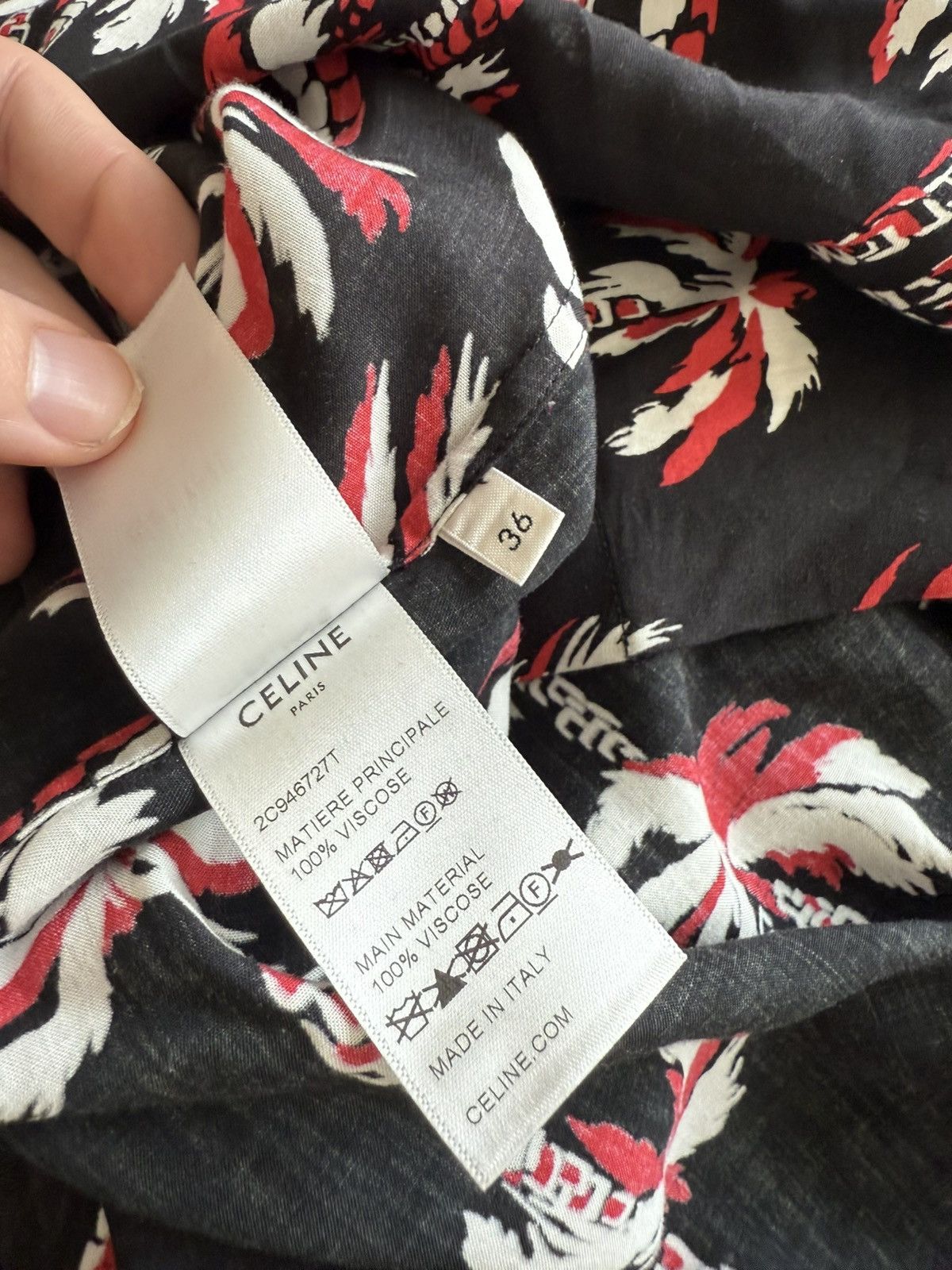 Celine × Hedi Slimane Celine Hawaiian Shirt Size US S / EU 44-46 / 1 - 14 Thumbnail