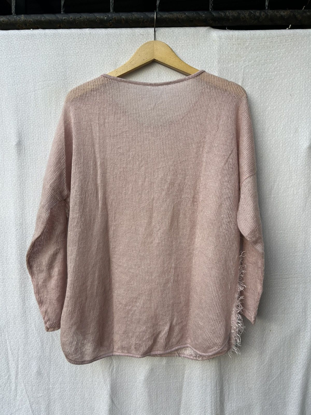 Japanese Brand × Vintage Undefined Fuzzy Mohair Grunge Knit Style Avantgarde Size US L / EU 52-54 / 3 - 2 Thumbnail