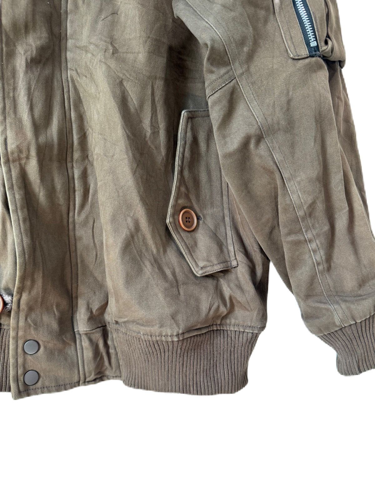 Japanese Brand JAPAN NRAND MOLESKIN BOMBER JACKET NOTA BENE FUR HOODIE Size US M / EU 48-50 / 2 - 6 Thumbnail