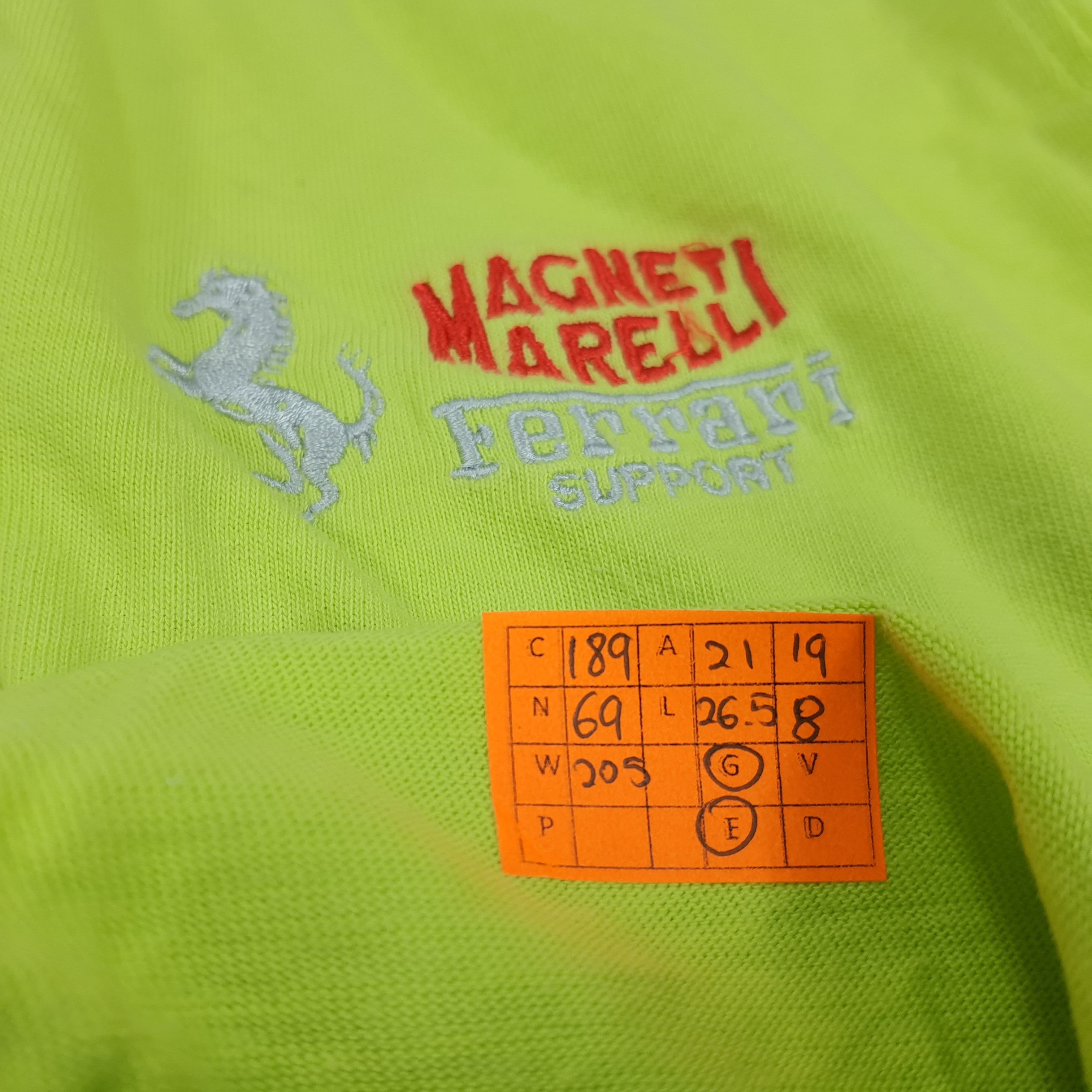 Ferrari × Vintage Vintage Magneti Marelli FERRARI Support Tshirt Size US L / EU 52-54 / 3 - 7 Thumbnail