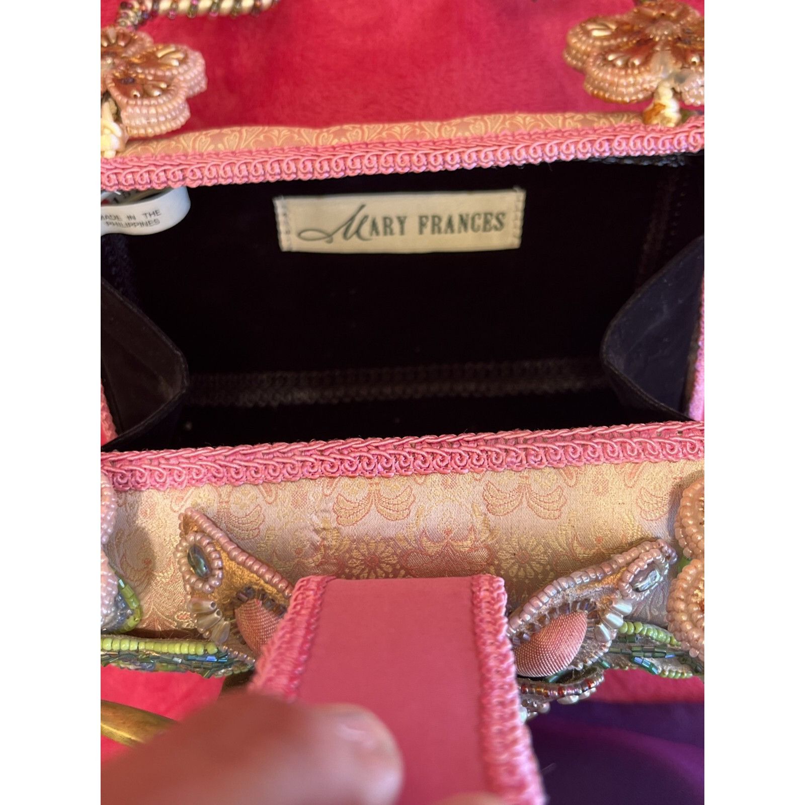 Mary Frances Mary Frances Beaded Floral Handbag With Intricate Embroidery Size ONE SIZE - 16 Thumbnail