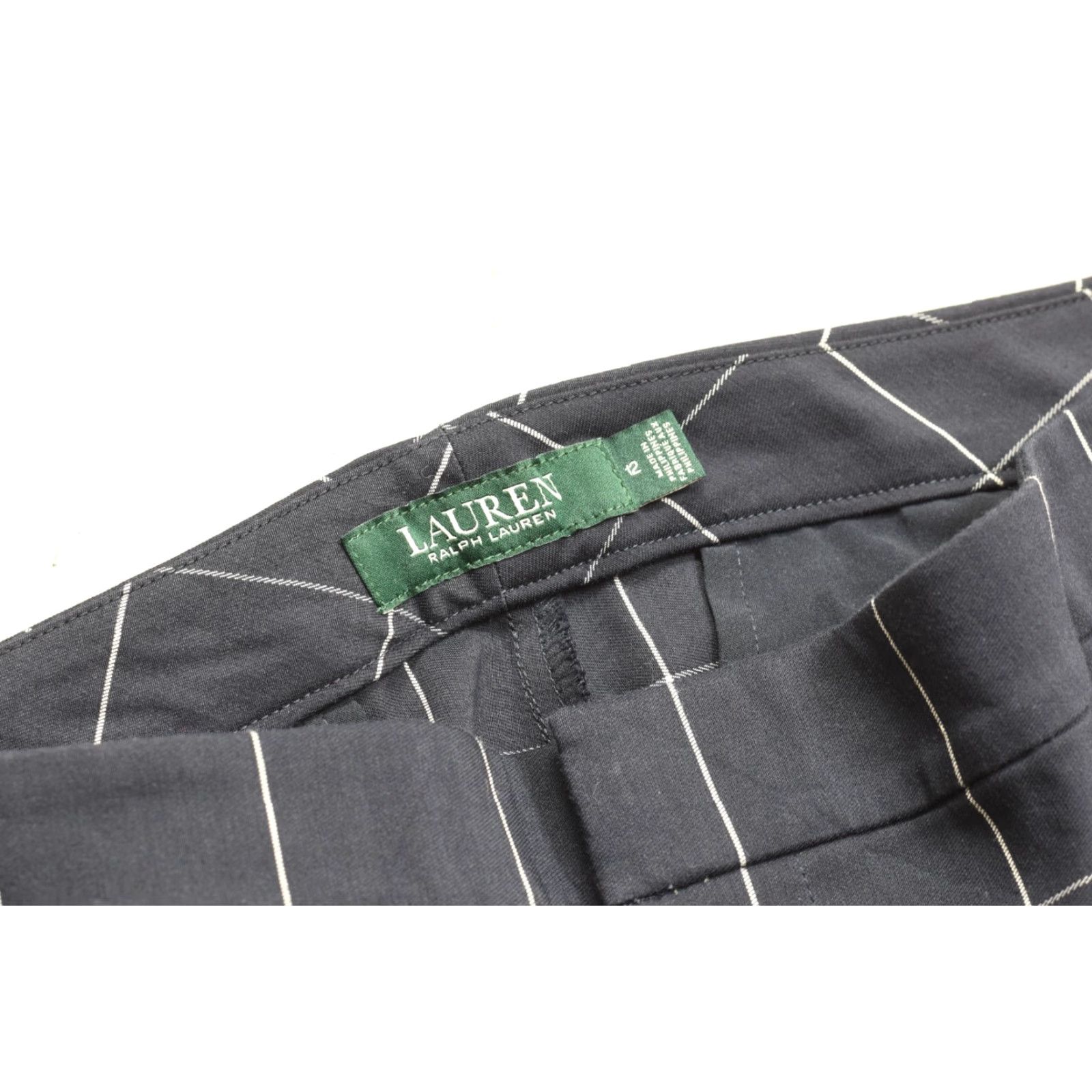 Ralph Lauren Lauren Ralph Lauren Women's 12 Navy Blue Windowpane Plaid Ankle Pants NEW Size 34" / US 12 / IT 48 - 6 Thumbnail