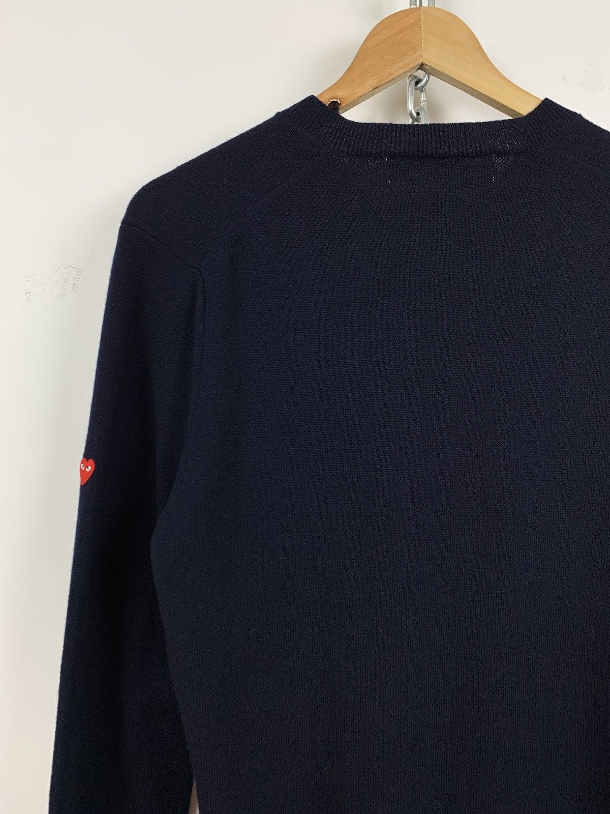 Comme des Garcons Comme des Garçons Play V-Neck Wool Sweater Size US M / EU 48-50 / 2 - 14 Thumbnail