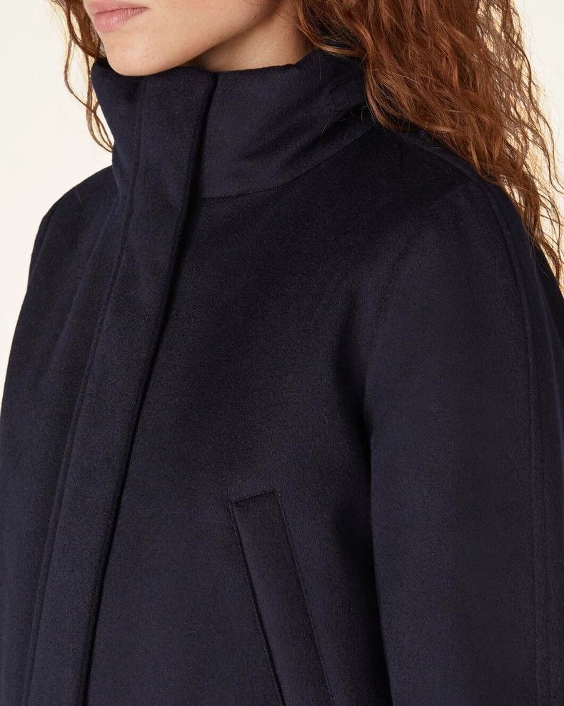 Loro Piana LORO PIANA A dark blue cashmere short coat for ladies Size XS / US 0-2 / IT 36-38 - 8 Thumbnail