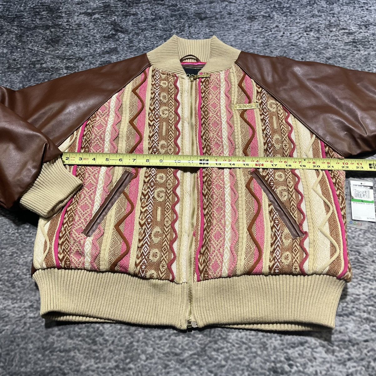 Coogi VINTAGE Y2K COOGI 3D KNIT SWEATER BOMBER JACKET LARGE NWT Size L / US 10 / IT 46 - 12 Thumbnail