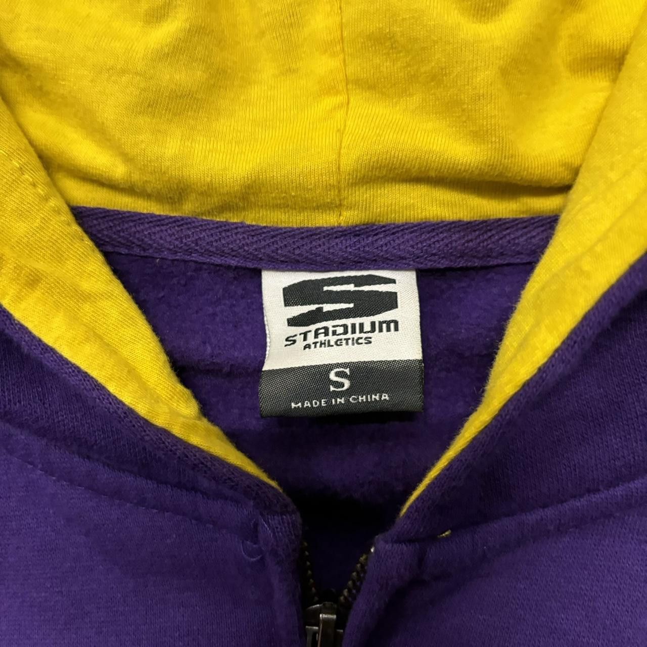 Japanese Brand × Vintage Crazy Vintage Y2K/2000s Purple LSU College Spellout Essential Zip Up Hoodie! Size S / US 4 / IT 40 - 6 Thumbnail