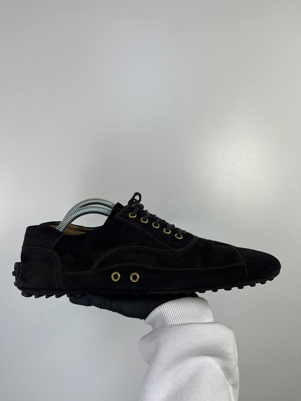 Prada Prada Men’s Suede Lace-Up Driving Shoes Brown Size 9.5 Size US 9.5 / EU 42-43 - 2 Thumbnail
