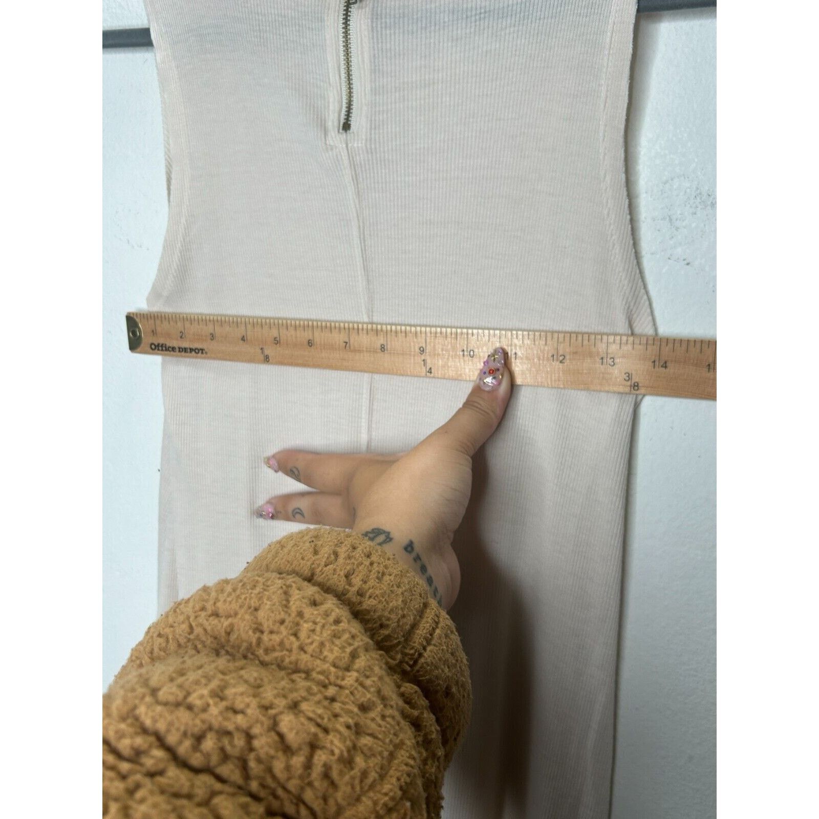 Other Hyfve Cream Mock Neck Sleeveless Knit Back Zip Dress Size S / US 4 / IT 40 - 9 Thumbnail