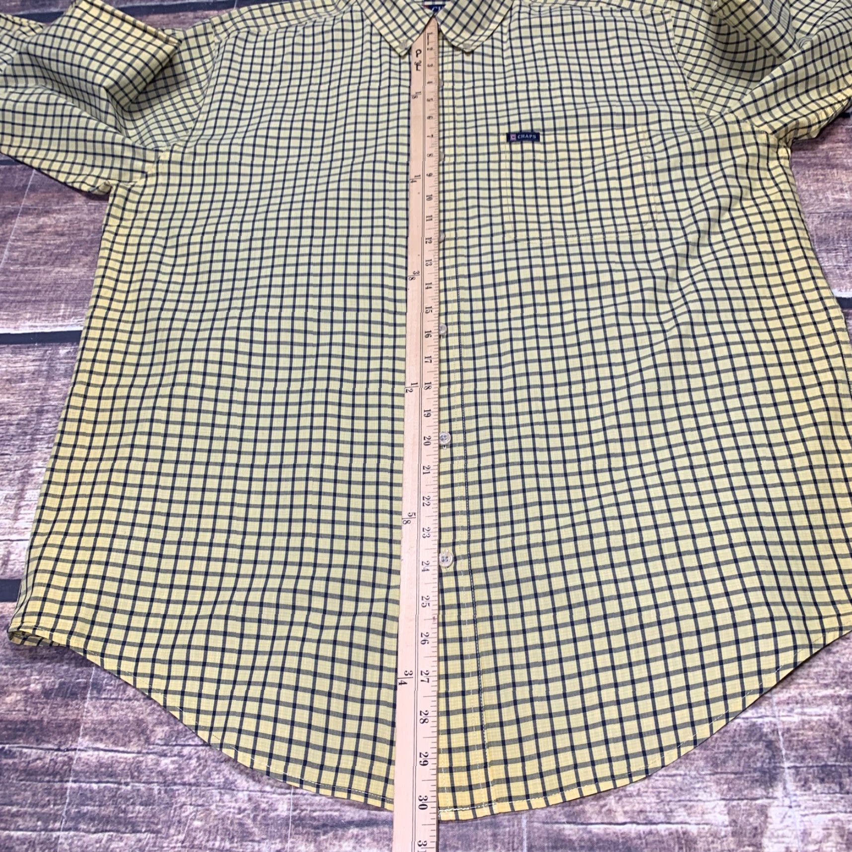 Chaps Chaps Shirt Button Down Long Sleeve Plaid Yellow Size Large Mens Size US L / EU 52-54 / 3 - 4 Thumbnail