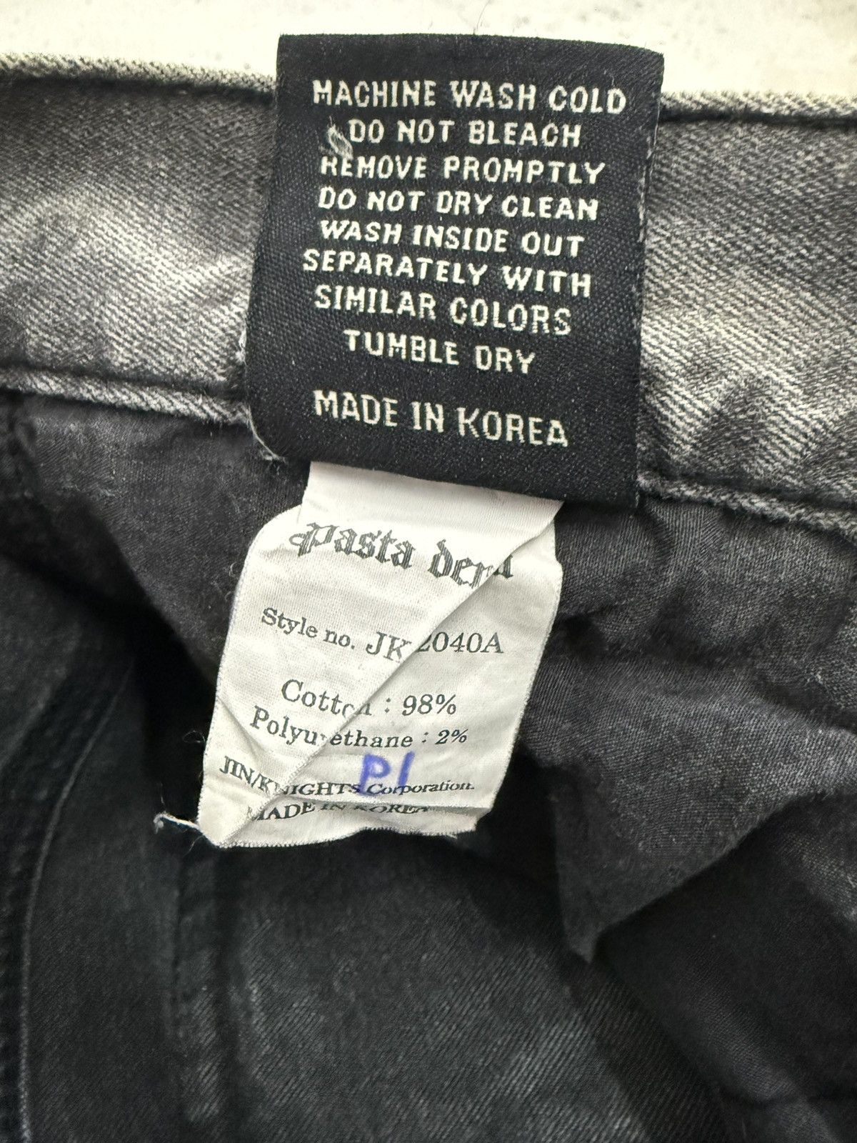 Hysteric Glamour Pasta Denim Studded Shadow Wash Claw Mark Jeans Size US 30 / EU 46 - 25 Thumbnail
