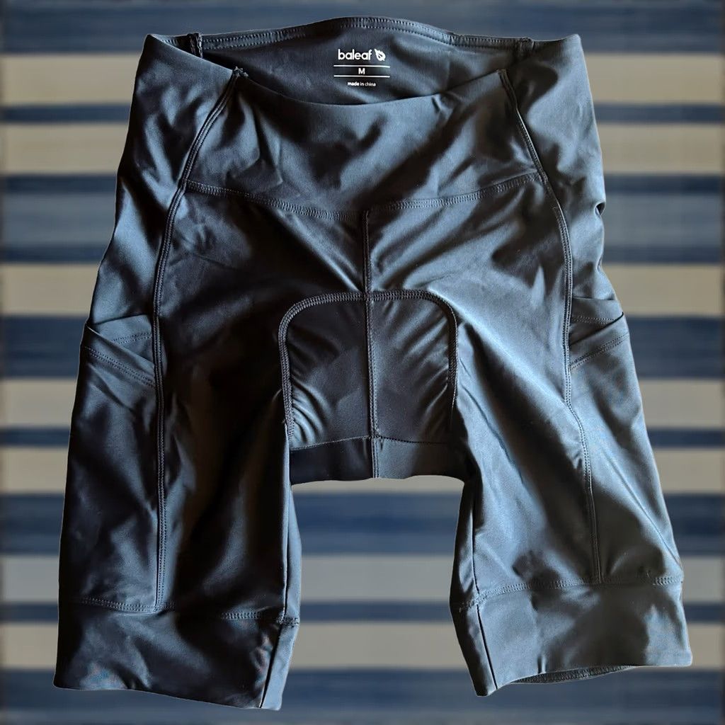 Vintage BALEAF Women Padded Running Spandex Shorts Workout Shorts Black Medium NWT New Size 28" / US 6 / IT 42 - 1 Thumbnail