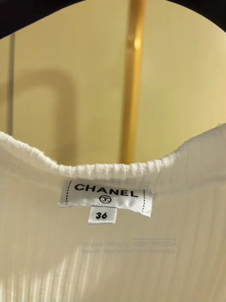 Chanel Chanel White knitted short sleeves Size XS / US 0-2 / IT 36-38 - 5 Thumbnail