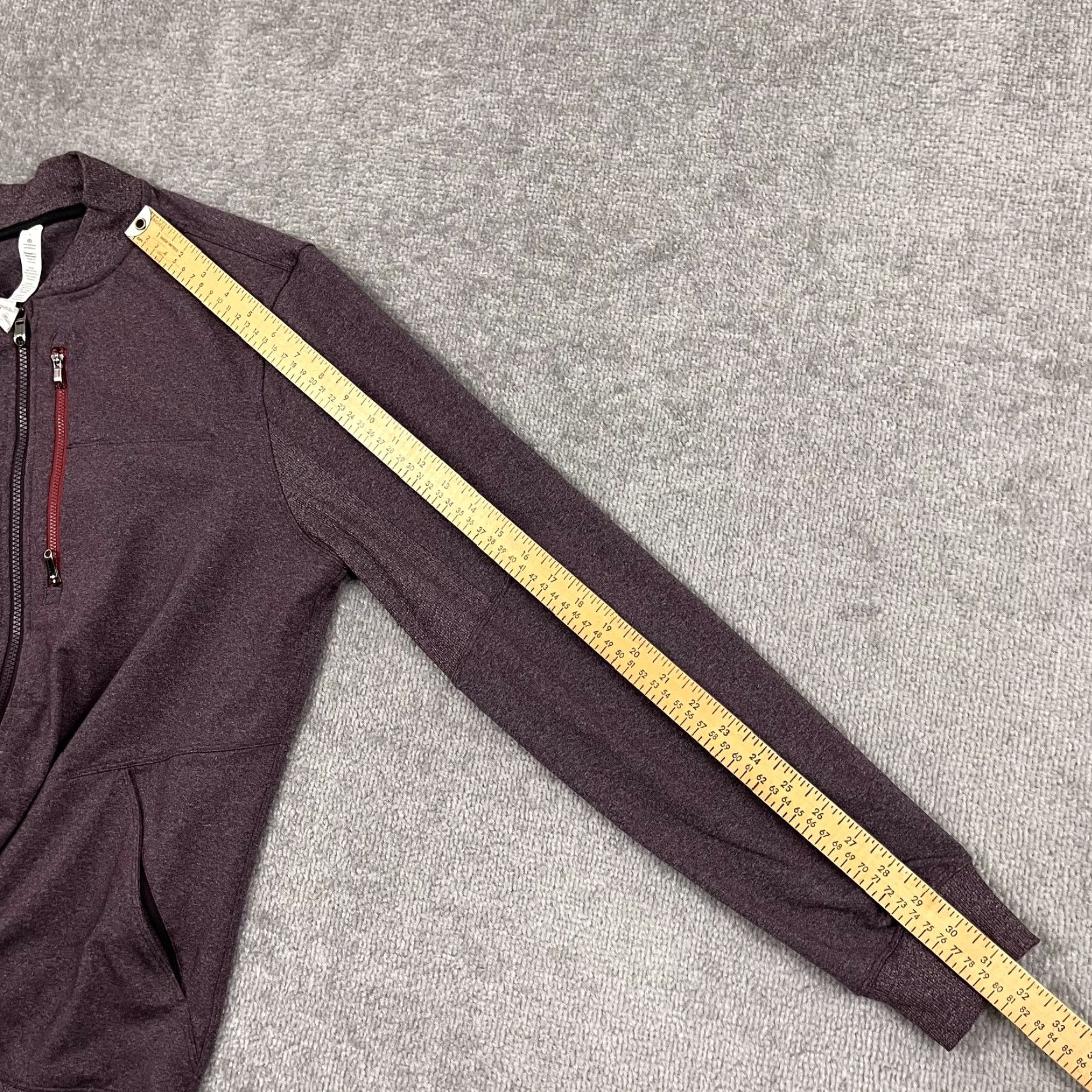 Lululemon Lululemon Jacket Mens L Heather Black Cherry Full Zip - Regular, Lightweight, Breathable, Pockets, Stand-Up Collar, Activewear, Pre Owned, Black Size US L / EU 52-54 / 3 - 7 Thumbnail