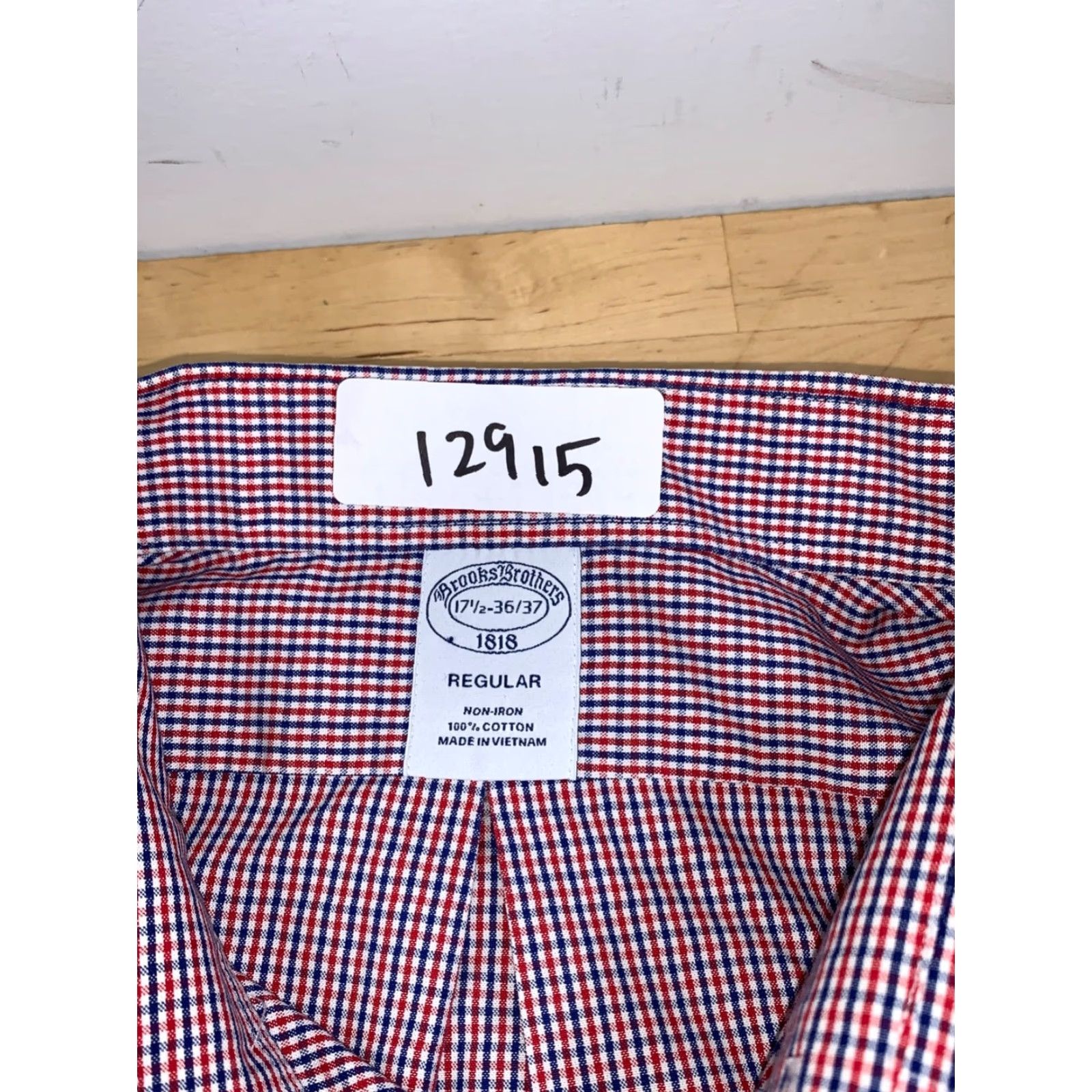 Brooks Brothers Brooks Brothers Dress Shirt Men 17.5 Regular Check Red 36/37 Long Sleeve Barrel Cuff Button Collar 12915 Size US XXL / EU 58 / 5 - 2 Thumbnail