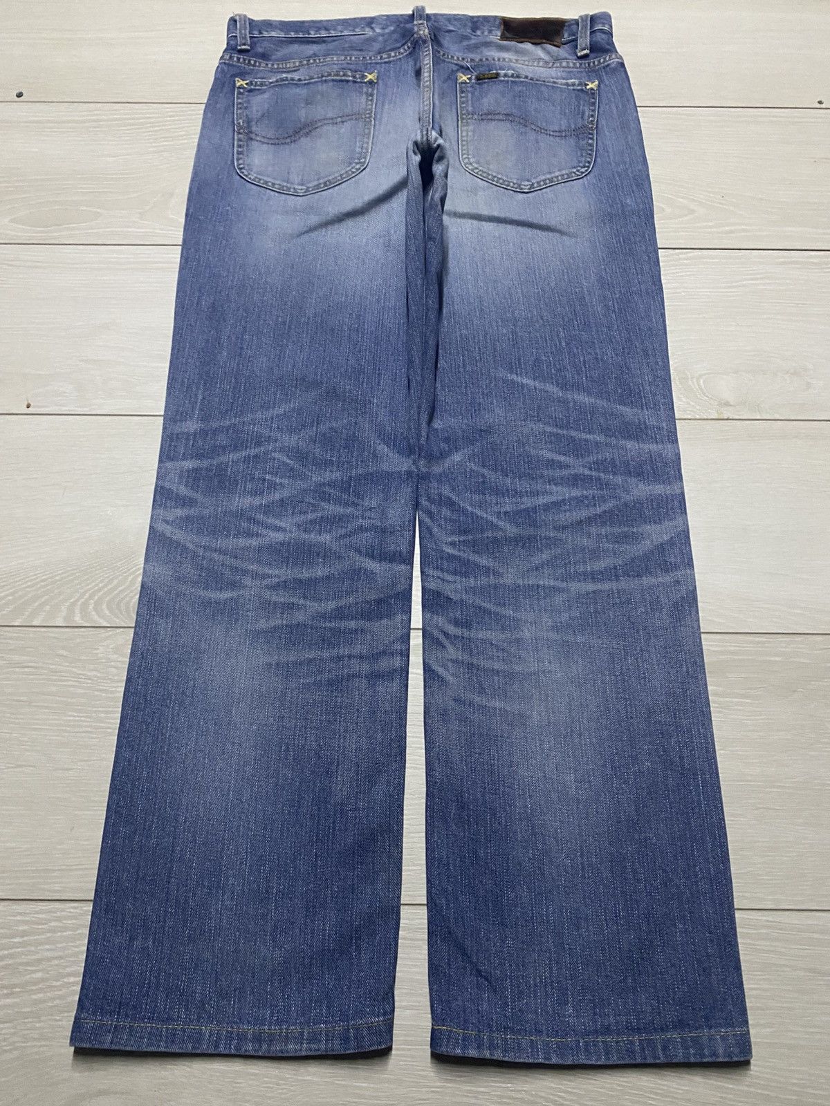 Number (N)ine Vintage Lee Riders Faded Wash Distressed Loose Jeans Size US 33 - 2 Thumbnail