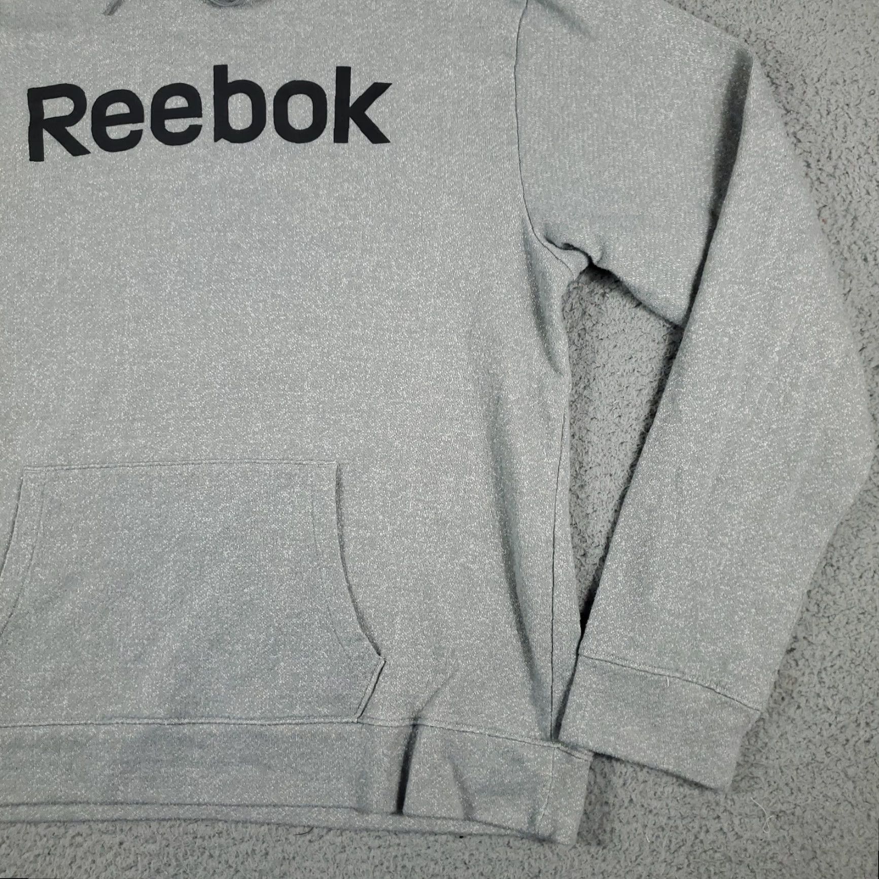 Reebok Reebok Gray Fleece Pullover Hoodie Sweatshirt Mens 2XL Fall Winter Sports Logo Size US XXL / EU 58 / 5 - 4 Thumbnail