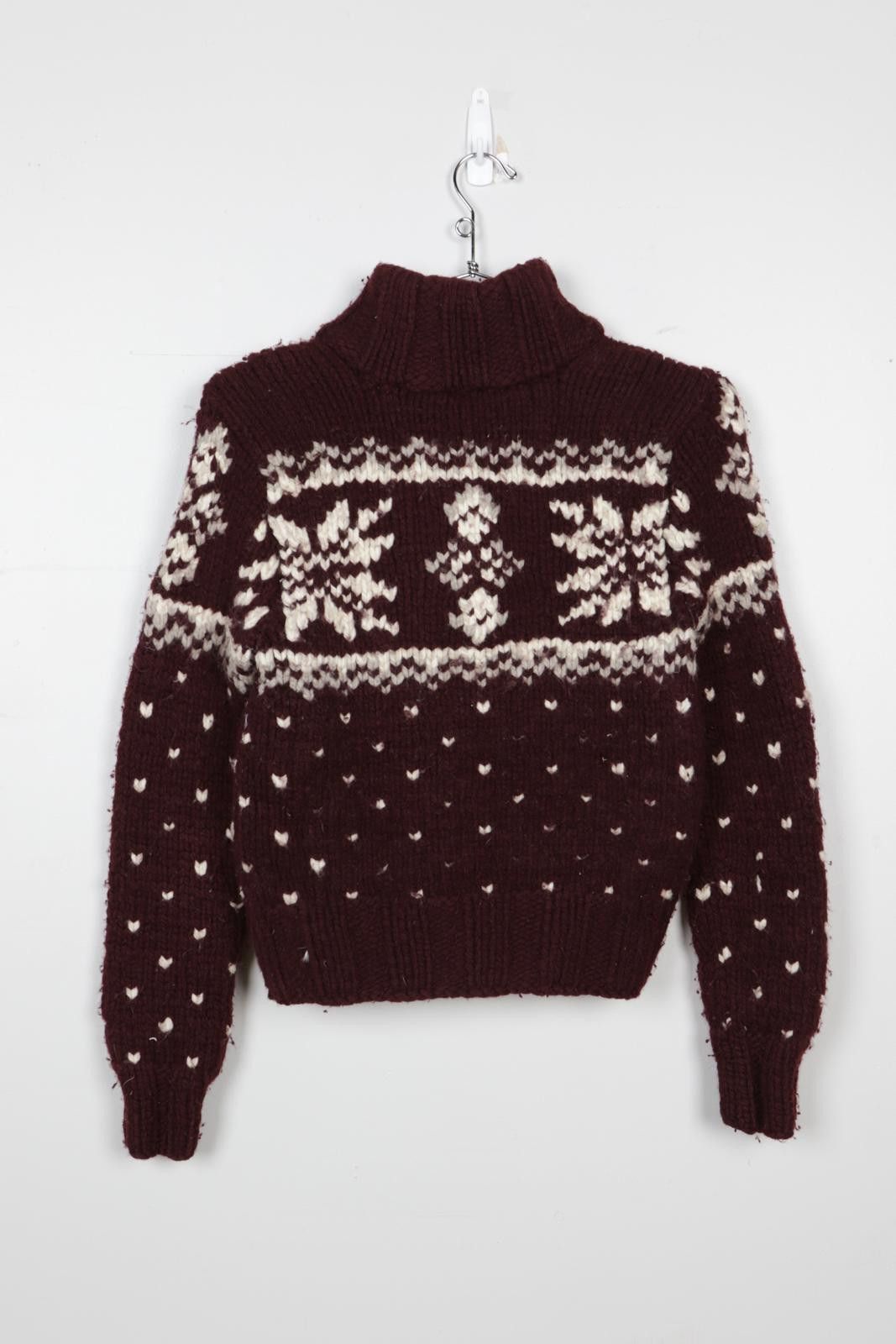 Abercrombie & Fitch 00's Abercrombie & Fitch Knitted Snowflake Cardigan Size S / US 4 / IT 40 - 2 Thumbnail