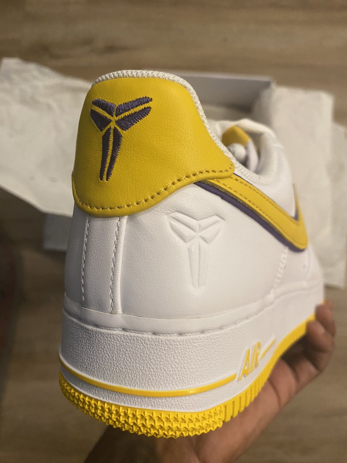 Nike Nike Air Force 1 Low Retro Qs “Kobe Bryant Lakers Home” Size US 9.5 / EU 42-43 - 4 Thumbnail