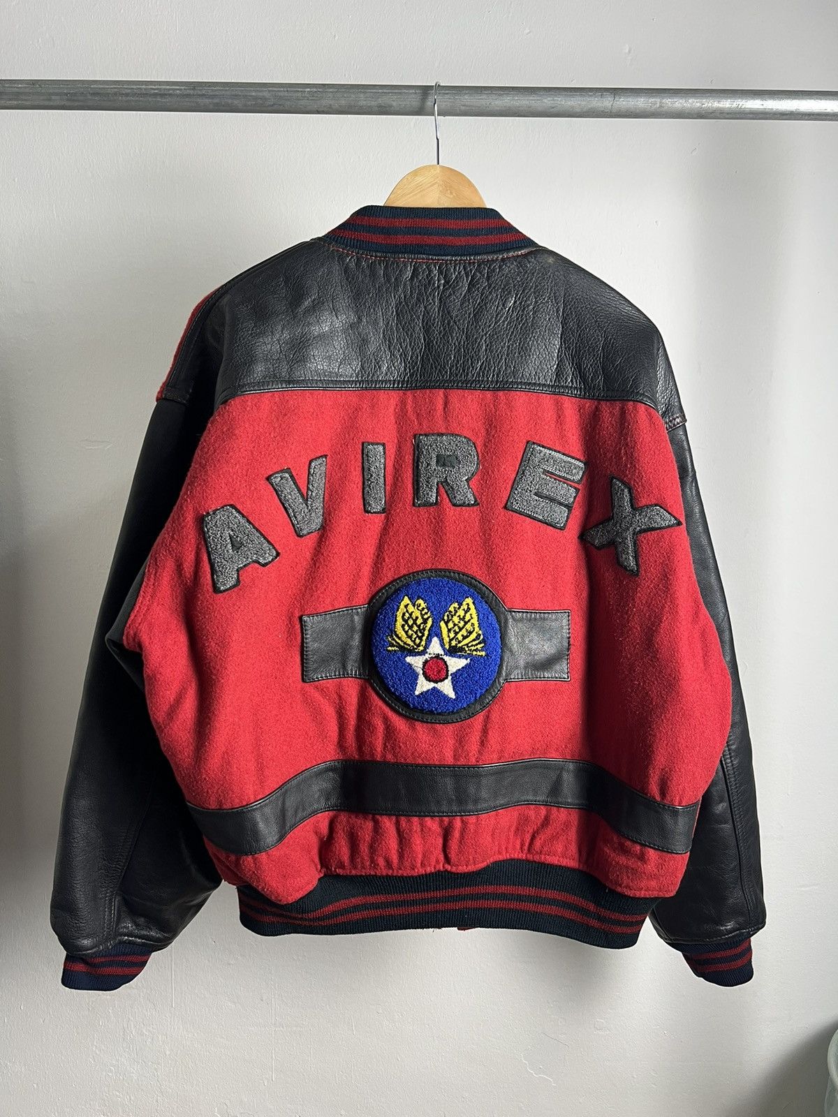 Avirex × Vintage Vintage 1990s Avirex America "University" Leather Jackets Size US M / EU 48-50 / 2 - 1 Thumbnail
