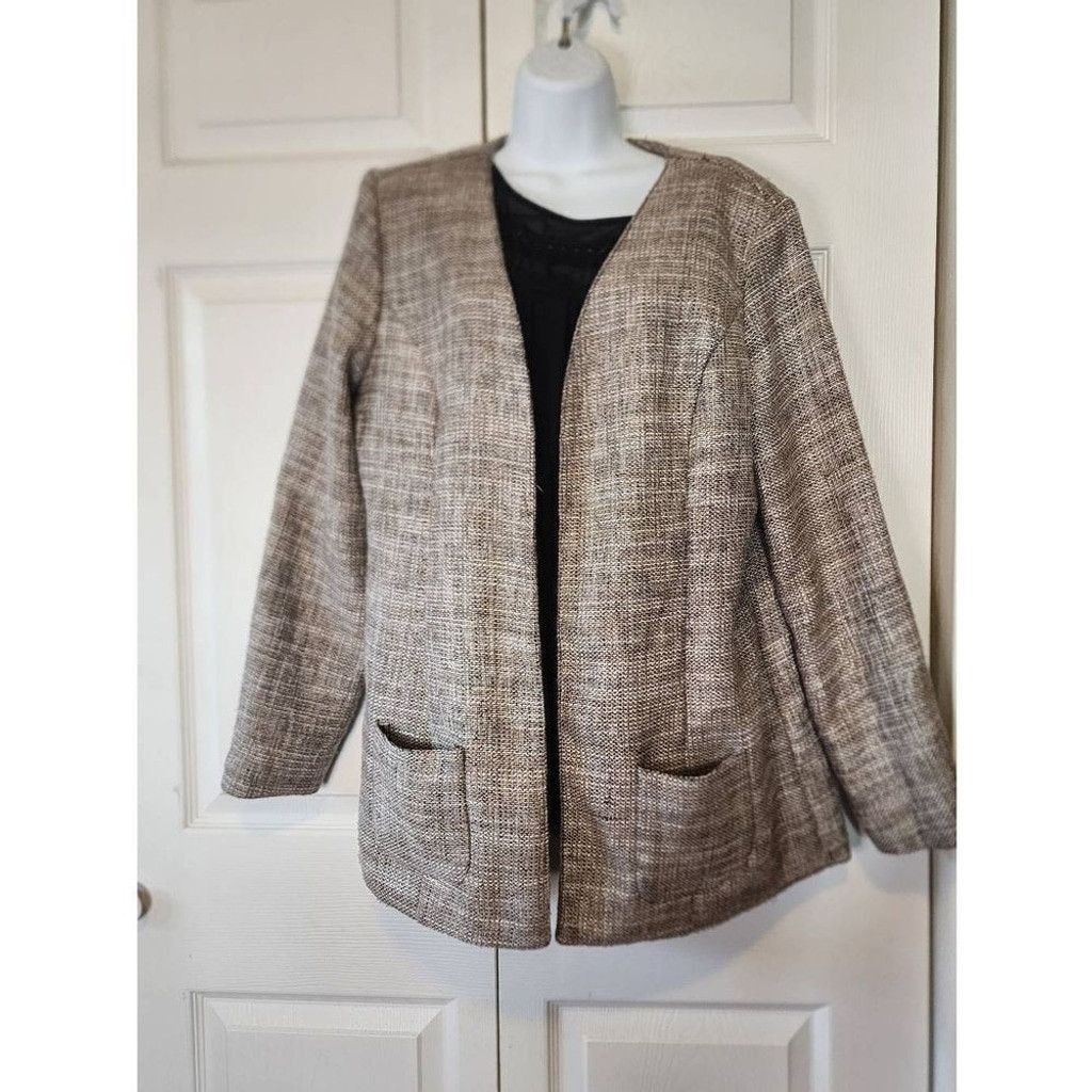 Other Christopher & Banks Tan Blazer Size L / US 10 / IT 46 - 1 Thumbnail