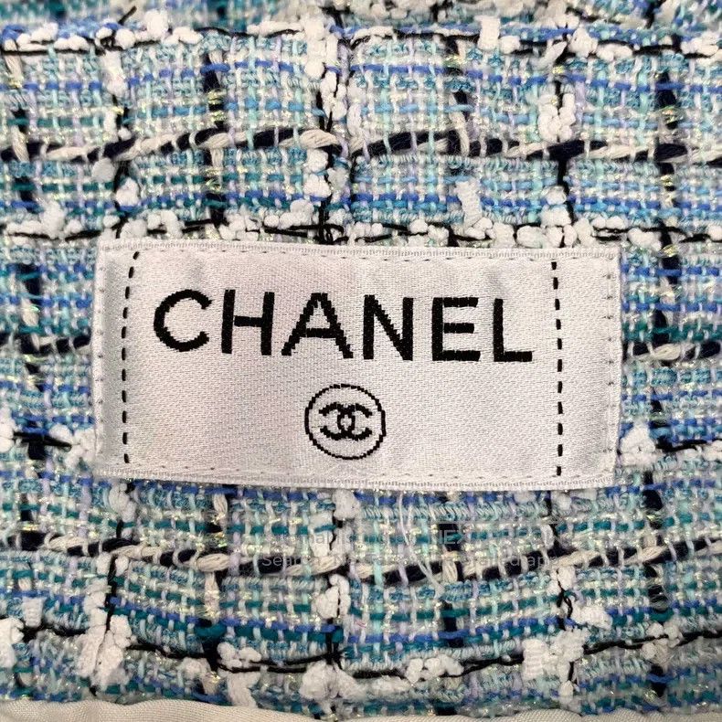 Chanel Chanel Cruise Series Blue Cotton Woven Tweed Casual Trouse Size 25" / US 0 / IT 36 - 7 Thumbnail