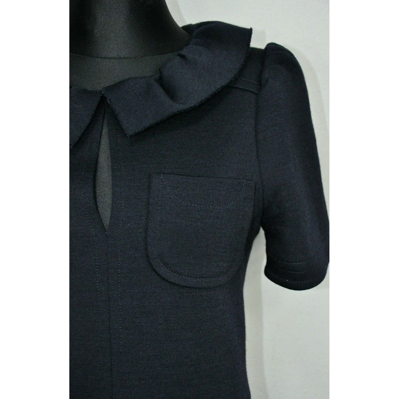 Marc by Marc Jacobs Marc by Marc Jacobs Wool Black Dress S Womens A-Line Knee Length 100% Wool 100% Genuine Black Short Sleeve Round Neck Vintage No Size S / US 4 / IT 40 - 7 Thumbnail