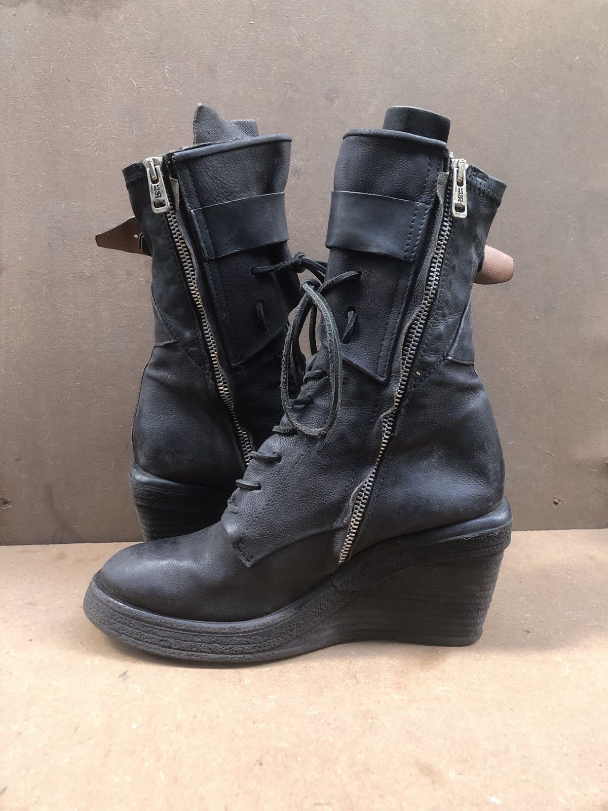 A.S.98 A.S 98 Grey Leather Women’s Boots Size 38 Size US 8 / IT 38 - 9 Thumbnail