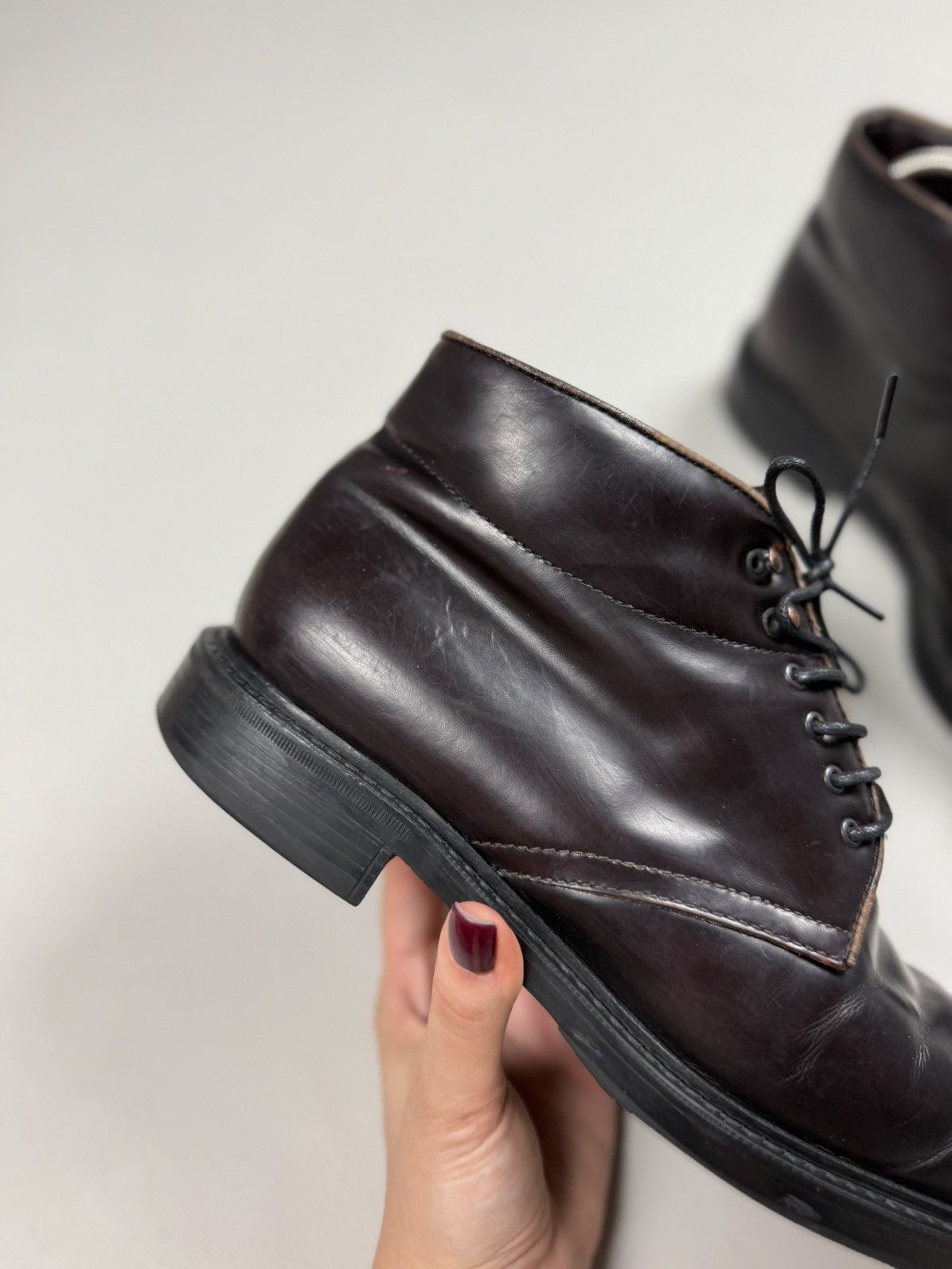 Prada Prada Men’s Leather Lace Up Boots Shoes Size UK 7.5 / US 8.5 Size US 8.5 / EU 41-42 - 5 Thumbnail