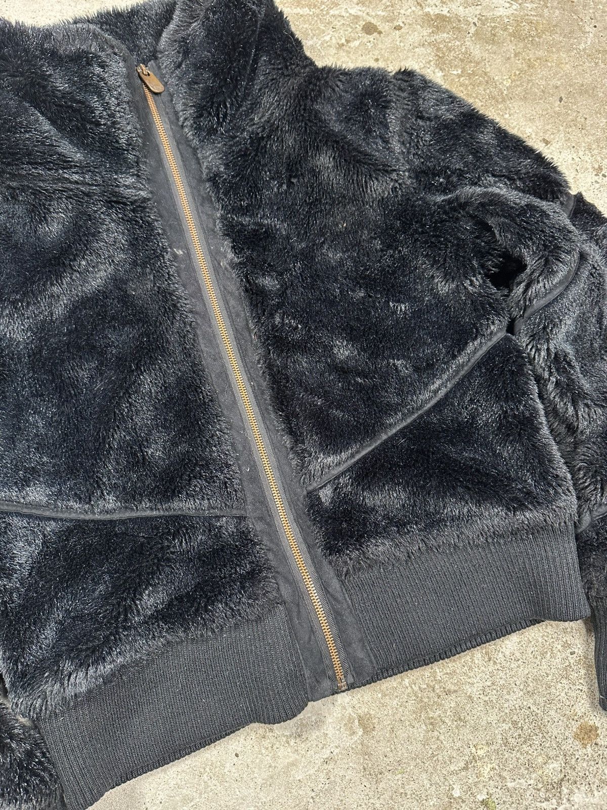 If Six Was Nine Vintage Y2K Faux Fur Japanese Style Black Boxy Bomber Jacket Size US S / EU 44-46 / 1 - 6 Thumbnail