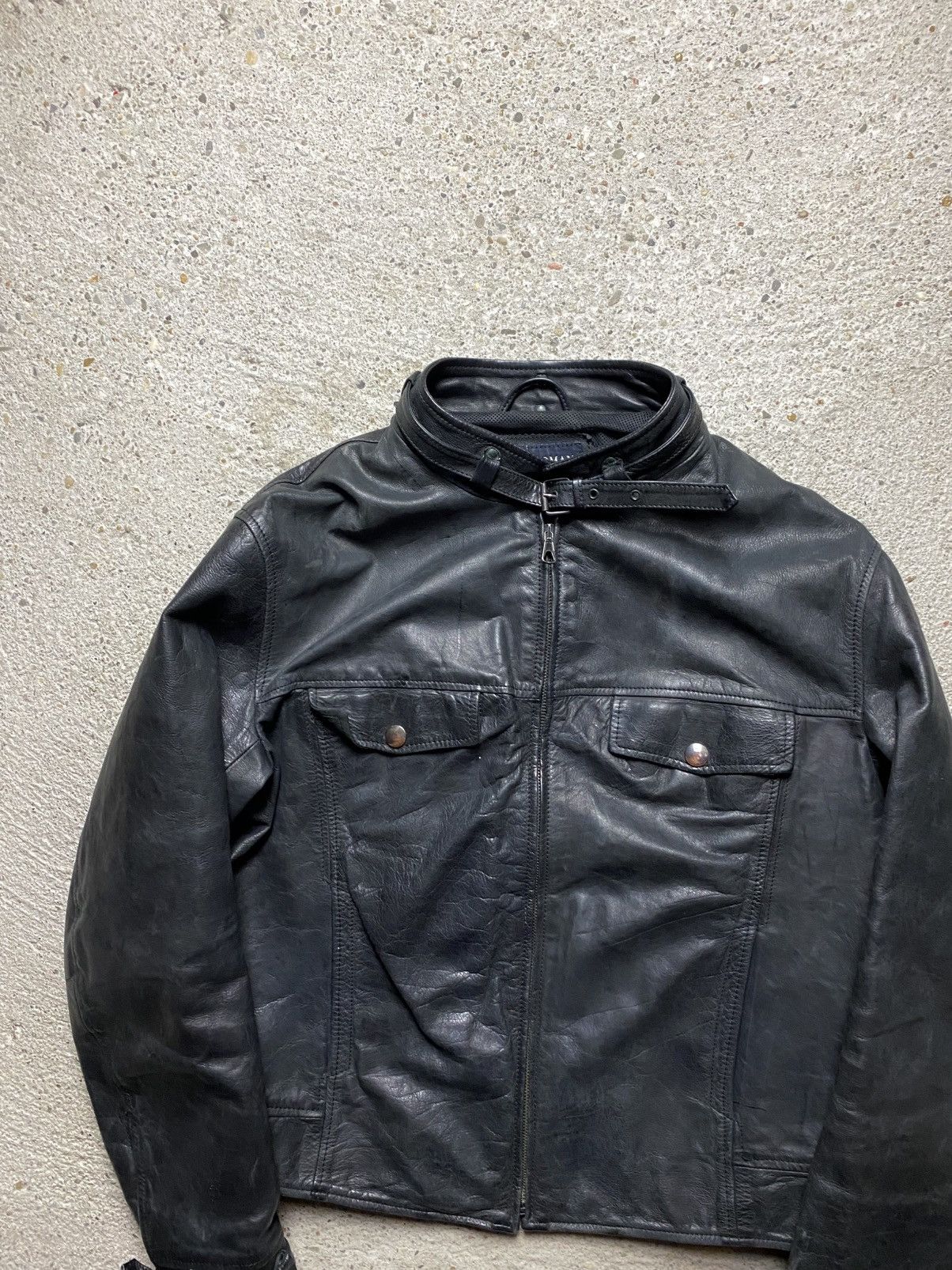 Emporio Armani Armani jeans leather jacket vintage avantgarde archive retro Size US M / EU 48-50 / 2 - 7 Thumbnail