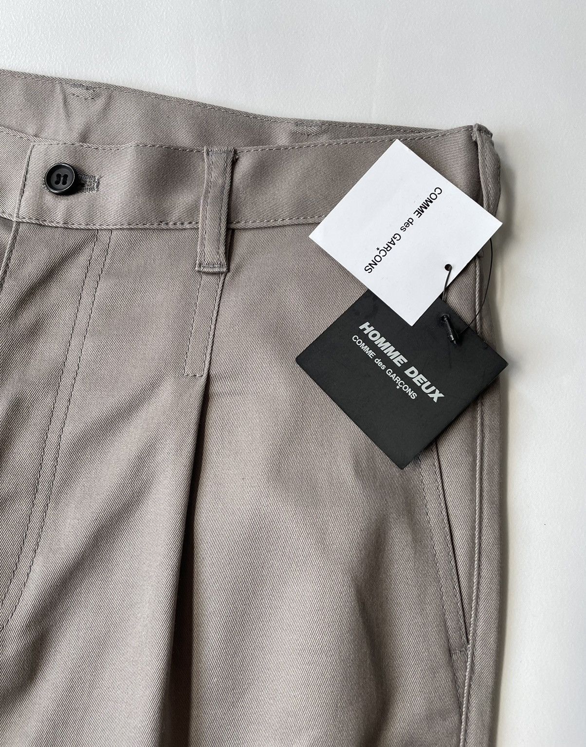 Comme des Garcons A/W 10 Pin Tuck Pleat Stone Cotton Pants Size US 32 / EU 48 - 4 Thumbnail
