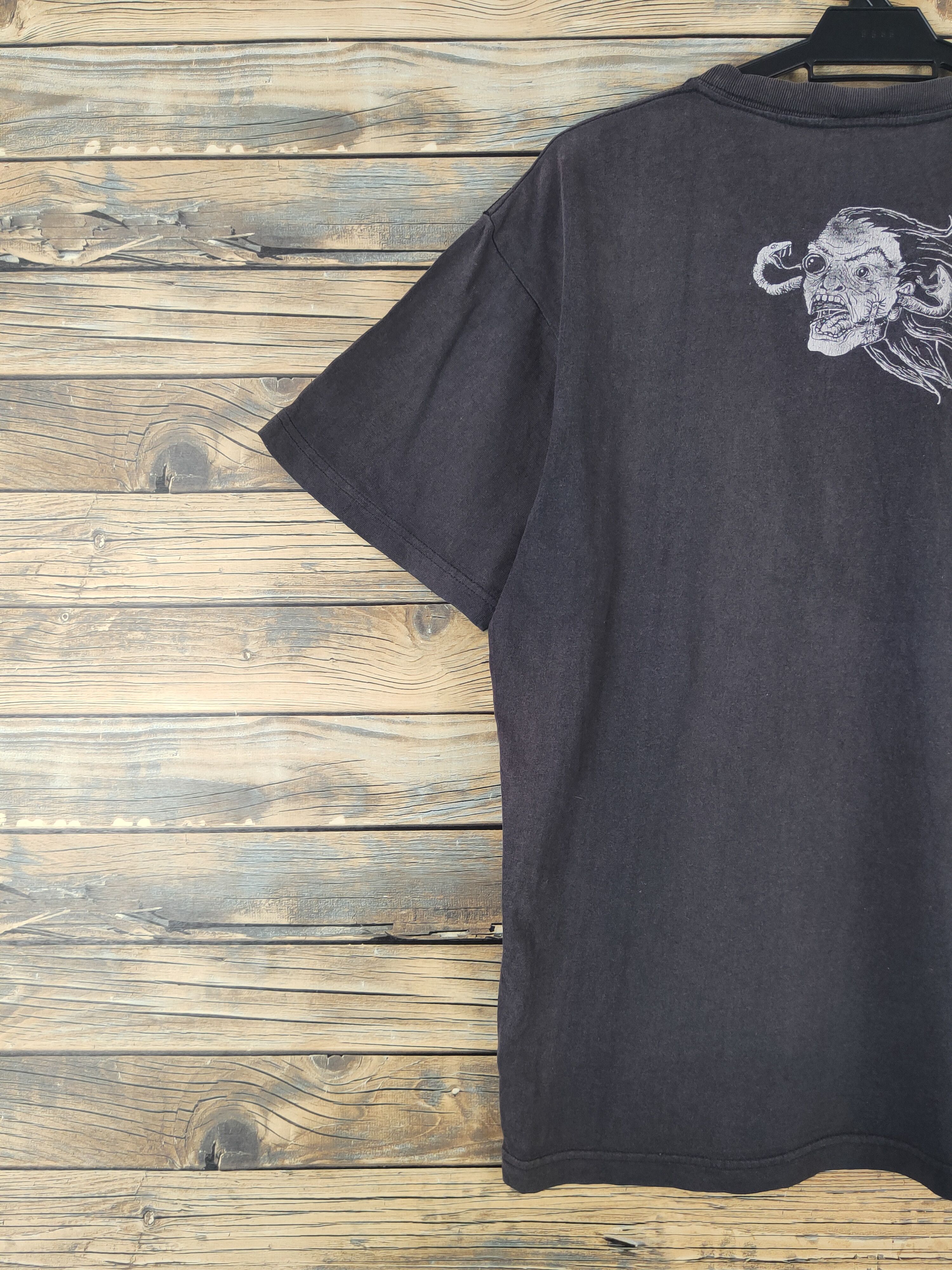 Japanese Brand × Vintage A.W.K Black Faded Short Sleeve T-shirts #632 Size US L / EU 52-54 / 3 - 9 Thumbnail