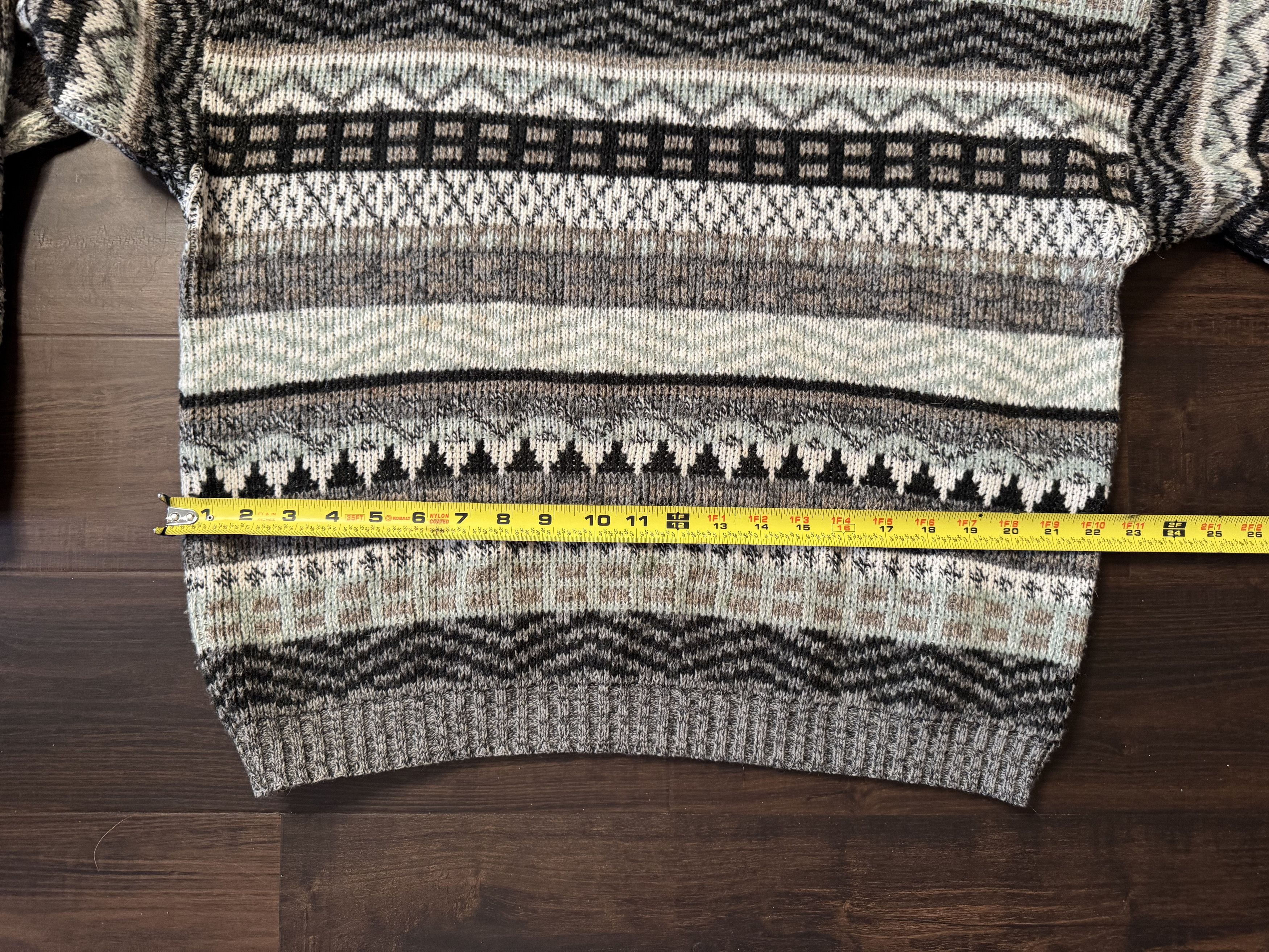 Bugle Boy Vintage 90s Bugle Boy L Sweater Knit Abstract Gray Size US L / EU 52-54 / 3 - 5 Thumbnail