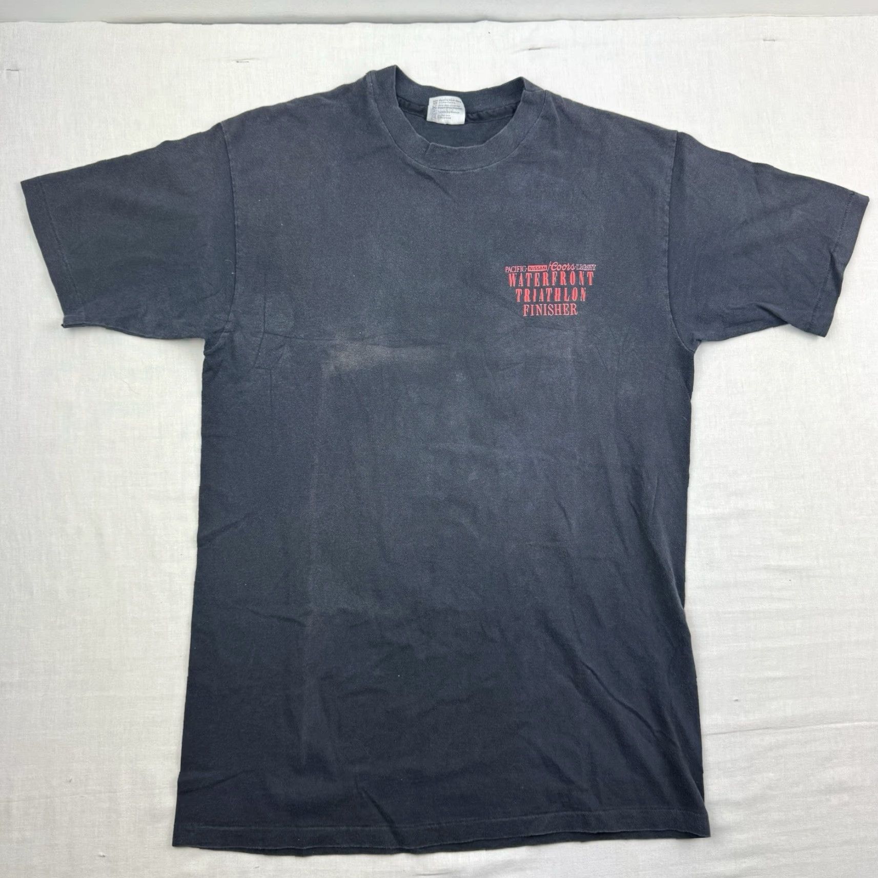 Hanes VINTAGE Hanes Black 90s Grunge Honolulu Triathlon T-Shirt Adult XL Mens Size US XL / EU 56 / 4 - 3 Thumbnail
