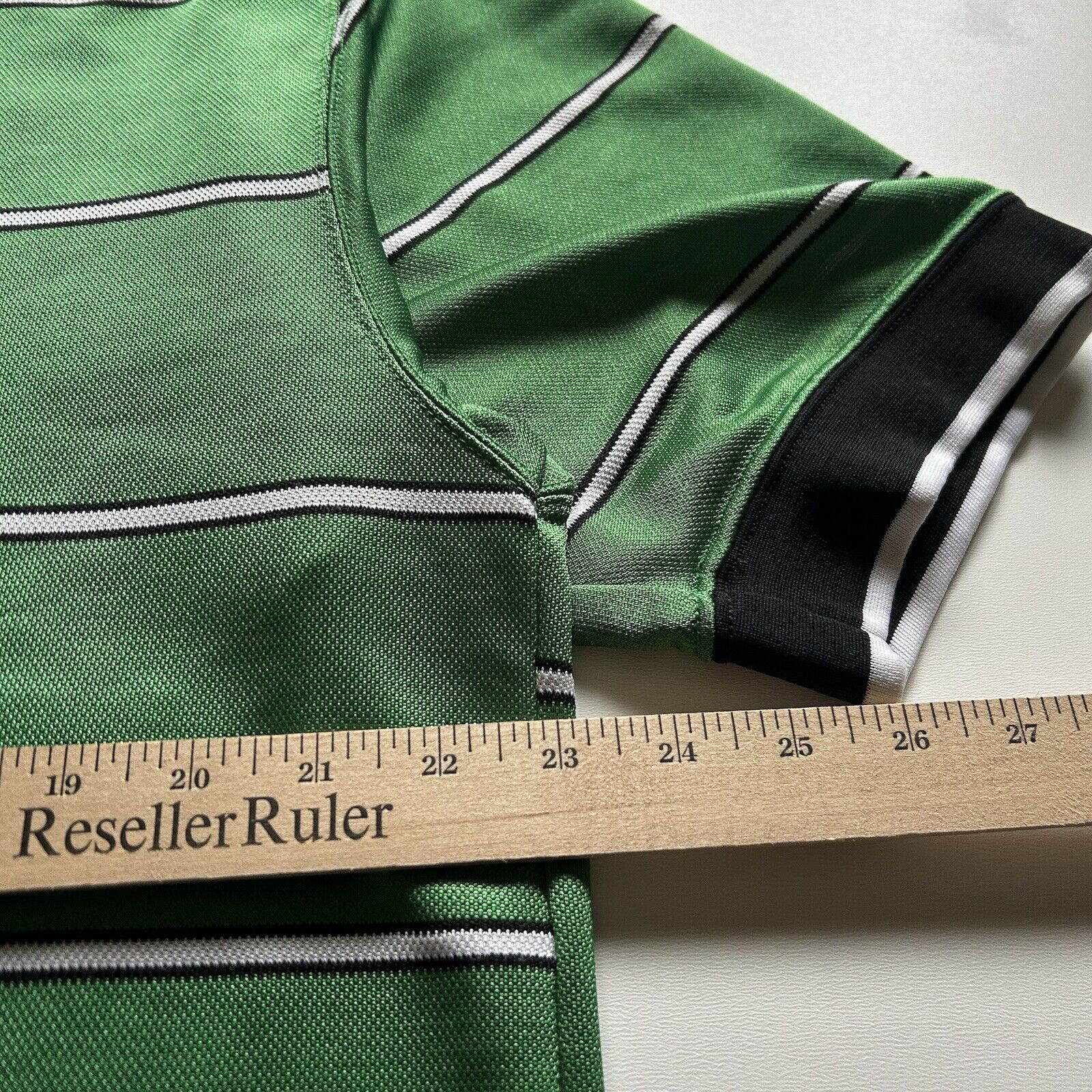 Nike Vintage 90s Nike Striped Mesh Jersey T Shirt Large Green Size US L / EU 52-54 / 3 - 5 Thumbnail