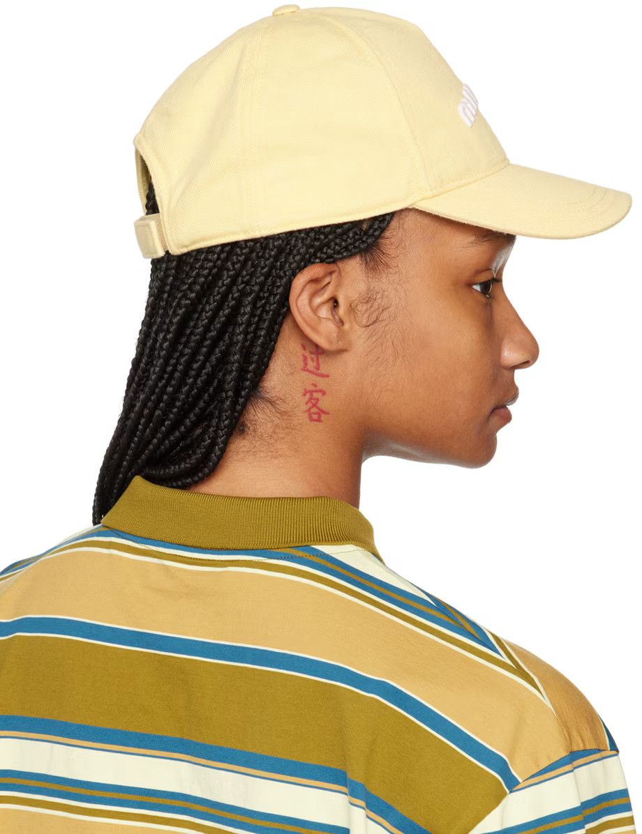 Miu Miu o1B3y1r0426 Size: M / Washed Denim Hat / Cap in Vanilla Size ONE SIZE - 3 Thumbnail