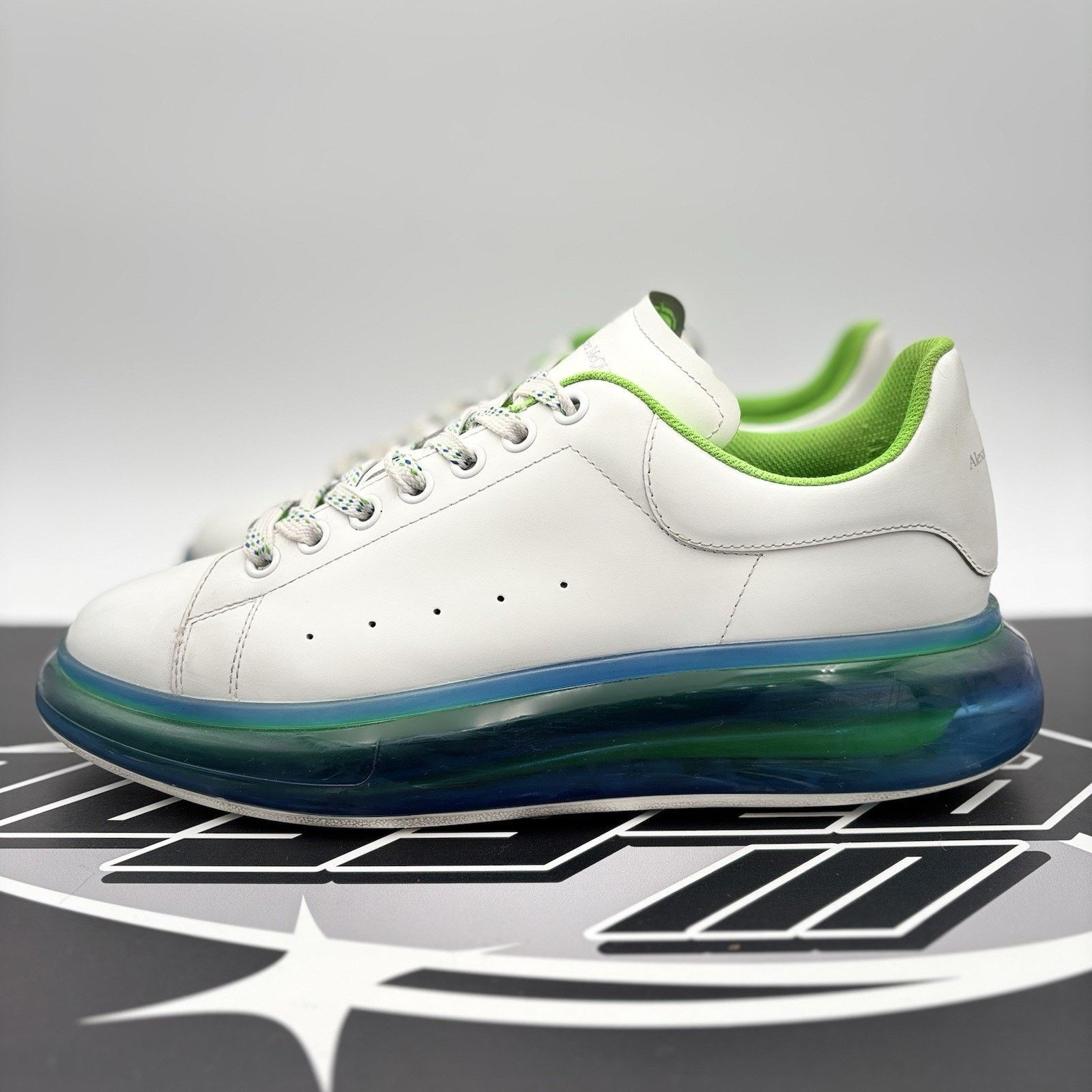 Alexander McQueen Alexander McQueen ' Transparent Sole White, Lime ' Size US 12 / EU 45 - 1 Thumbnail