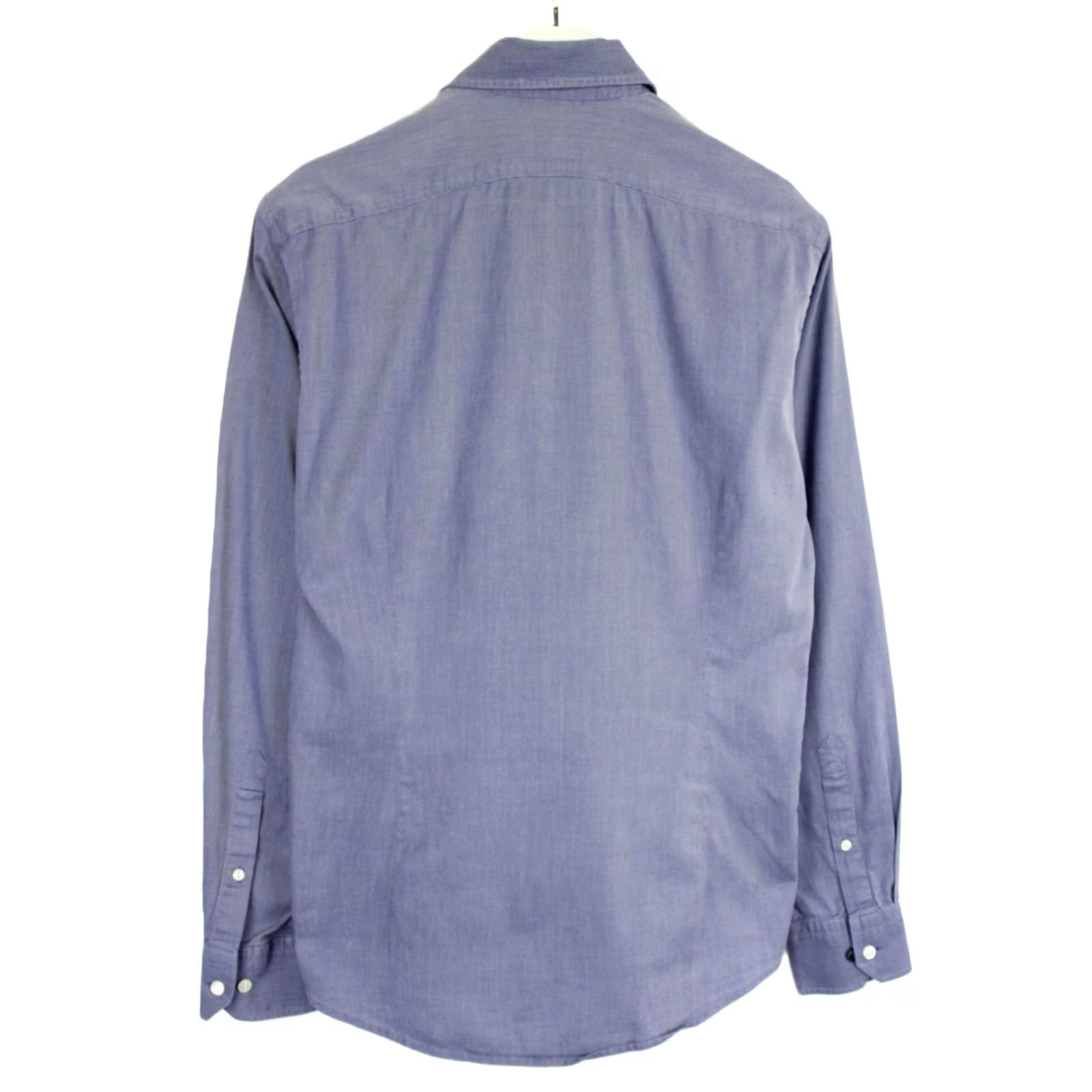 Eton ETON Cambridge Slim Formal Shirt Men MEDIUM Cutaway Collar Button Up Blue Patterned Long Sleeve Dress Shirt Size 40R - 2 Thumbnail